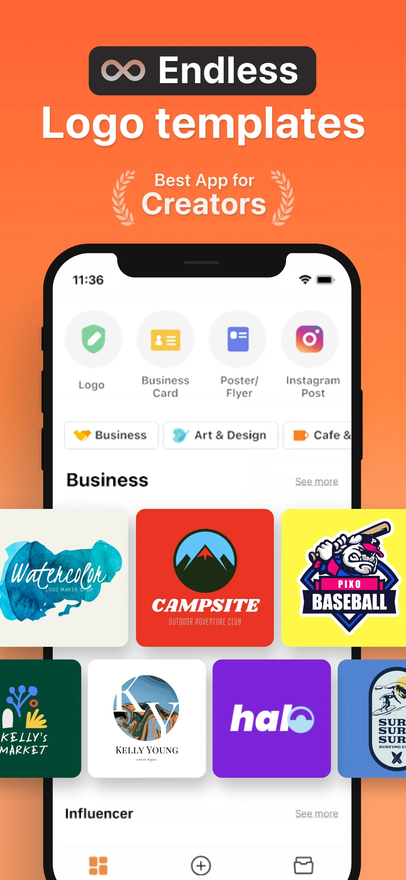 Logo Maker Shop: AI Creator iphone screenshot 1
