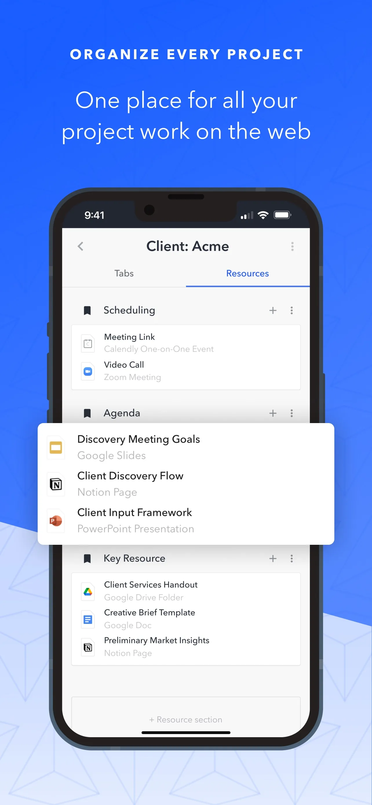 Workona - Project organizer iphone screenshot 1