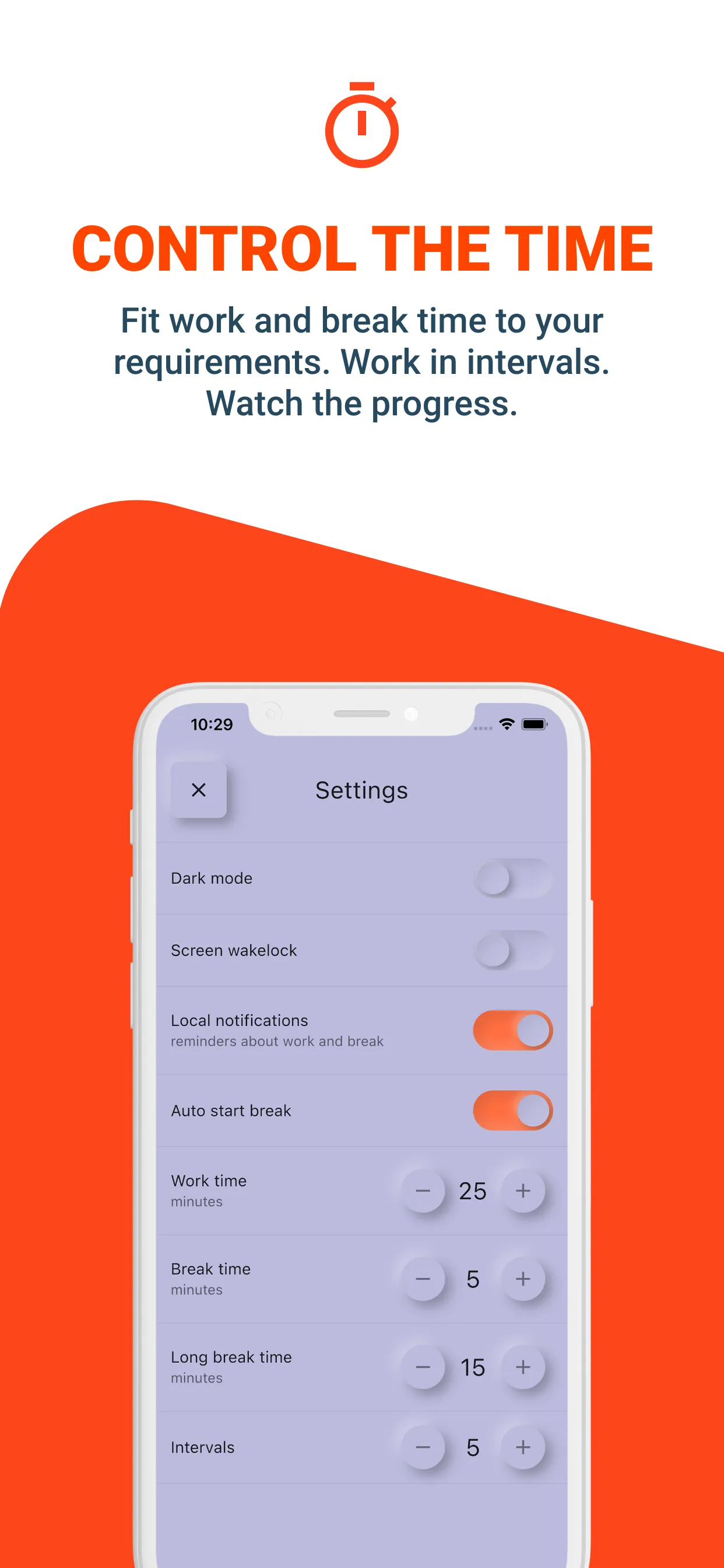 Awesome Pomodoro Simple Timer iphone screenshot 2