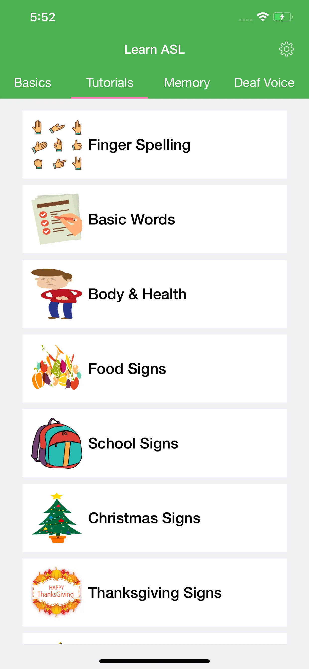 ASL American Sign Language iphone screenshot 1