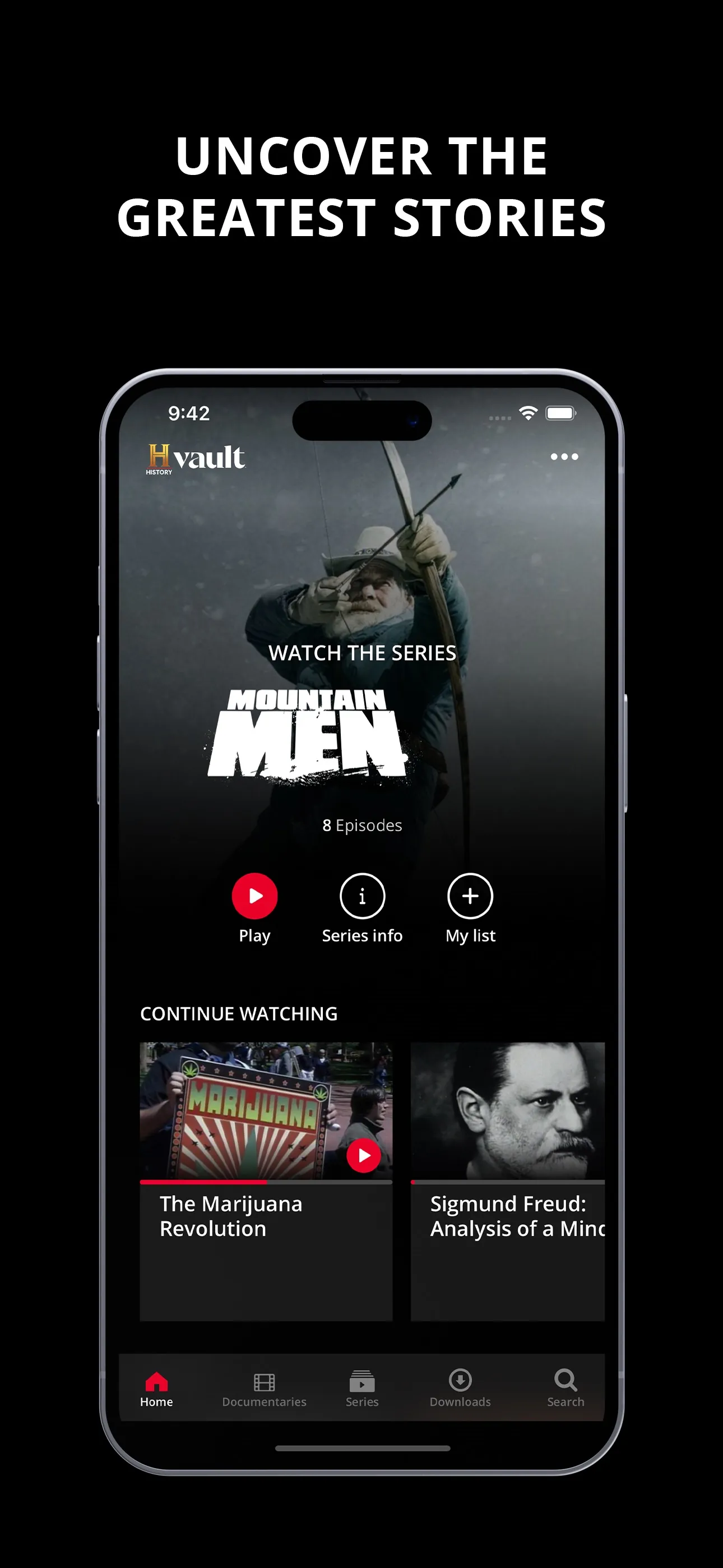 HISTORY Vault iphone screenshot 1