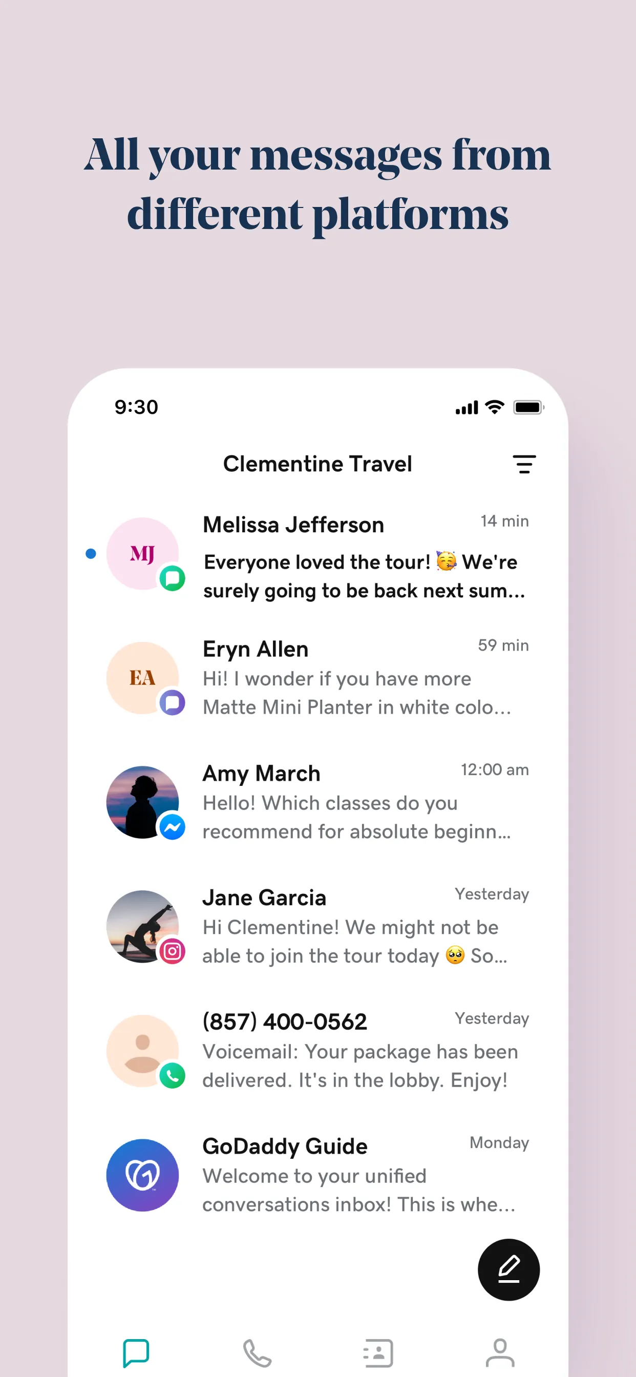 GoDaddy Conversations - Inbox iphone screenshot 6