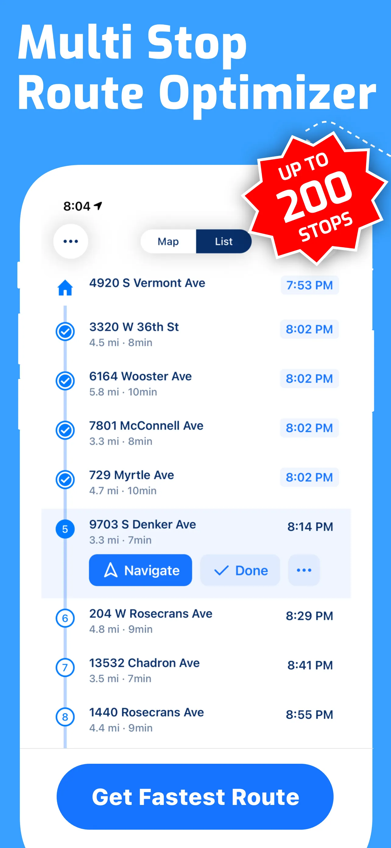 Route Planner, Delivery, MyWay iphone screenshot 2