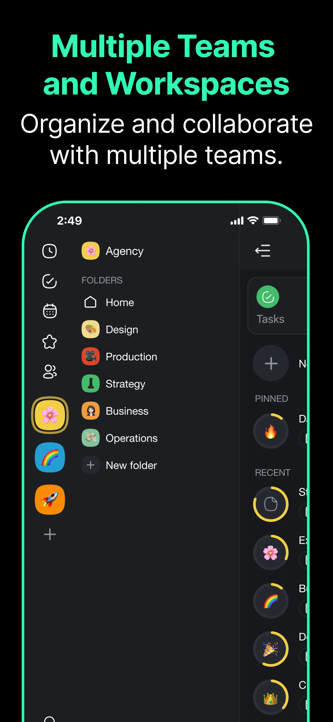 Taskade - AI Agents, Chat Bots iphone screenshot 3