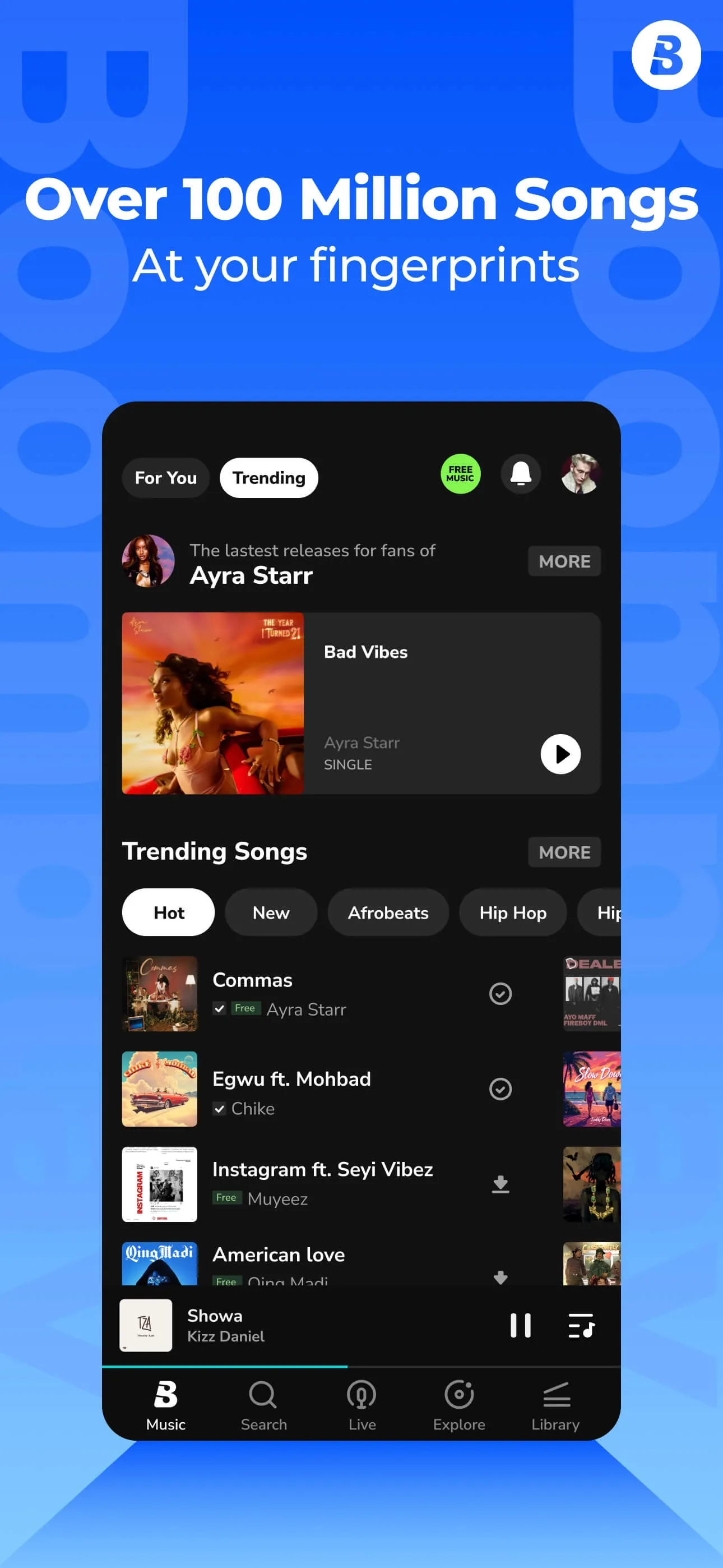 Boomplay: Music & Live Stream iphone screenshot 1