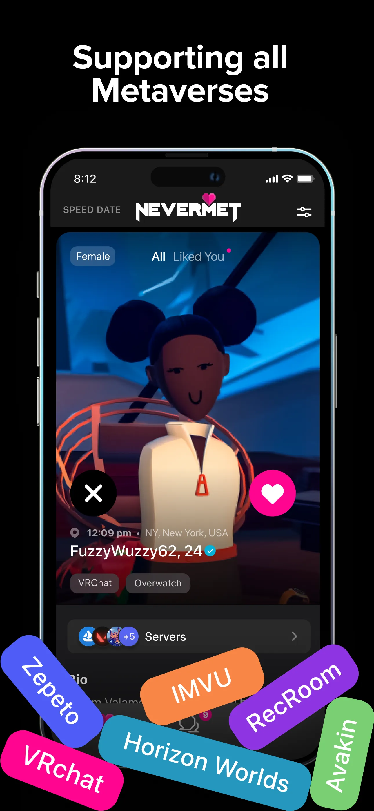 Nevermet - VR Dating Metaverse iphone screenshot 7
