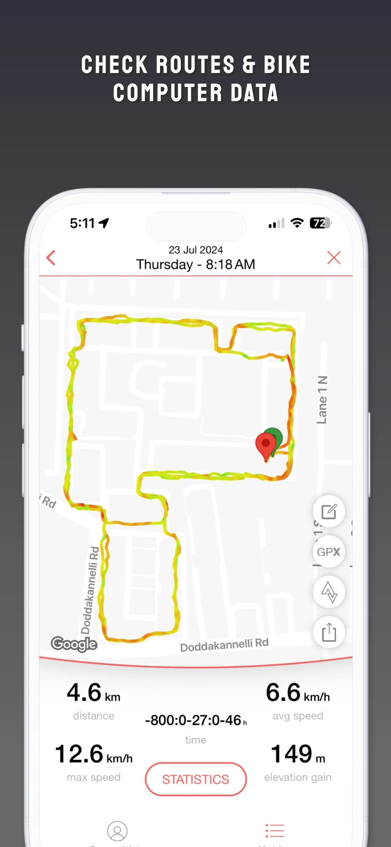 Bike GPS: Ride route tracker iphone screenshot 3