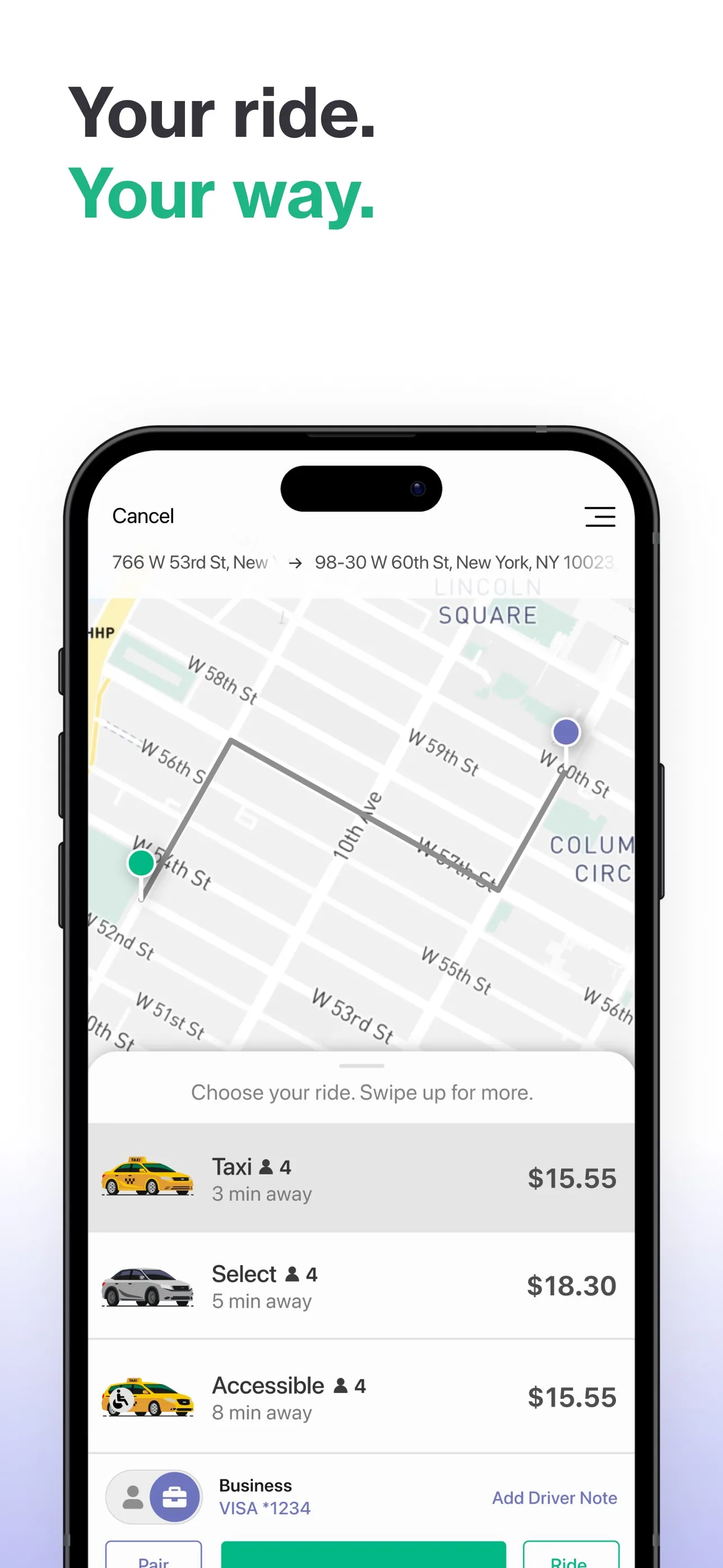 Curb - Request & Pay for Taxis iphone screenshot 1