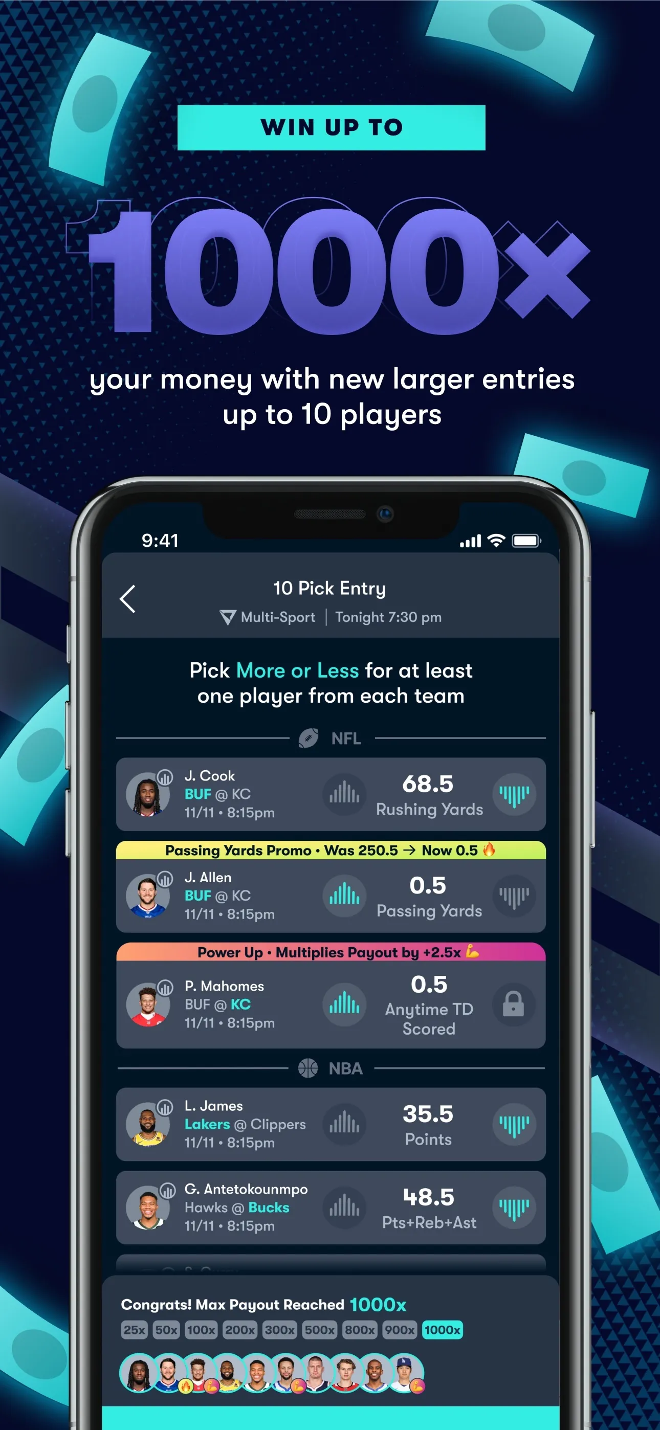 Vivid Picks Fantasy Sports iphone screenshot 1