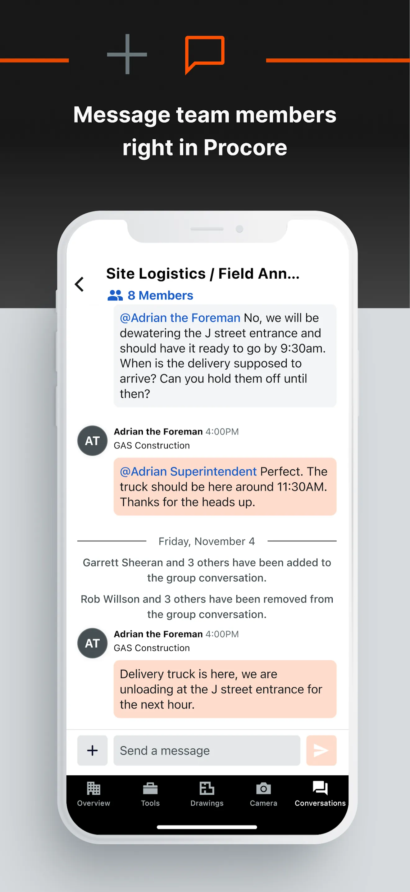 Procore iphone screenshot 1
