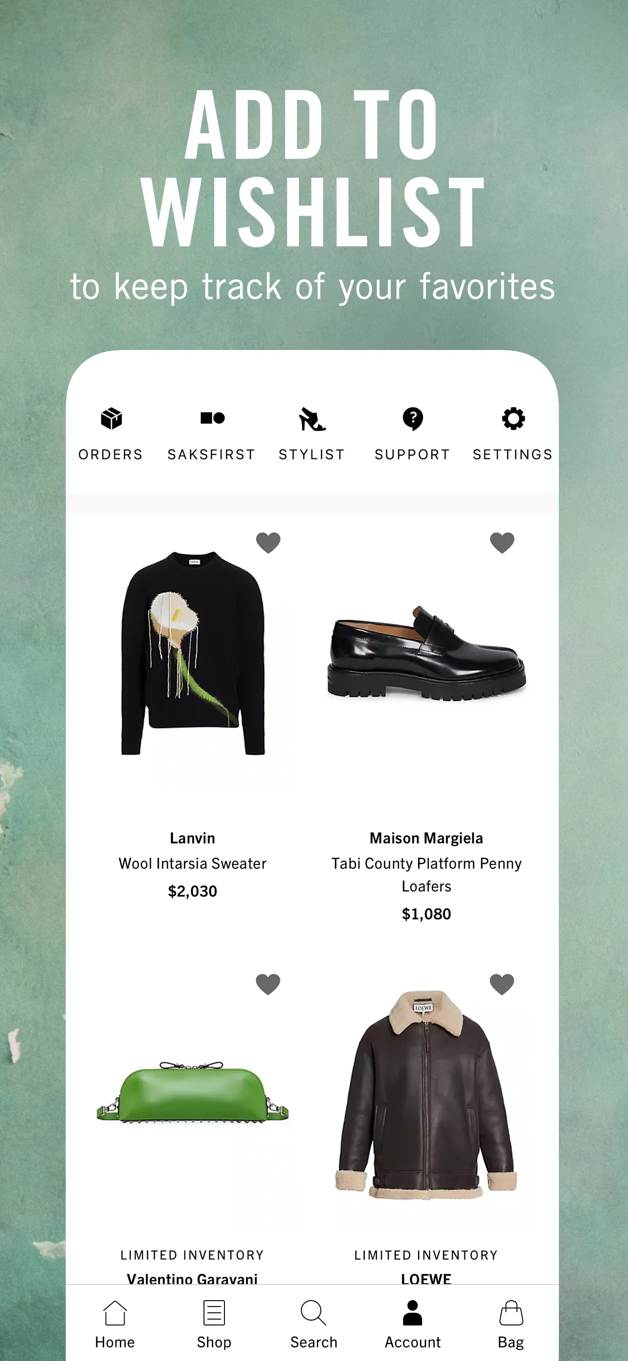 Saks Fifth Avenue iphone screenshot 3