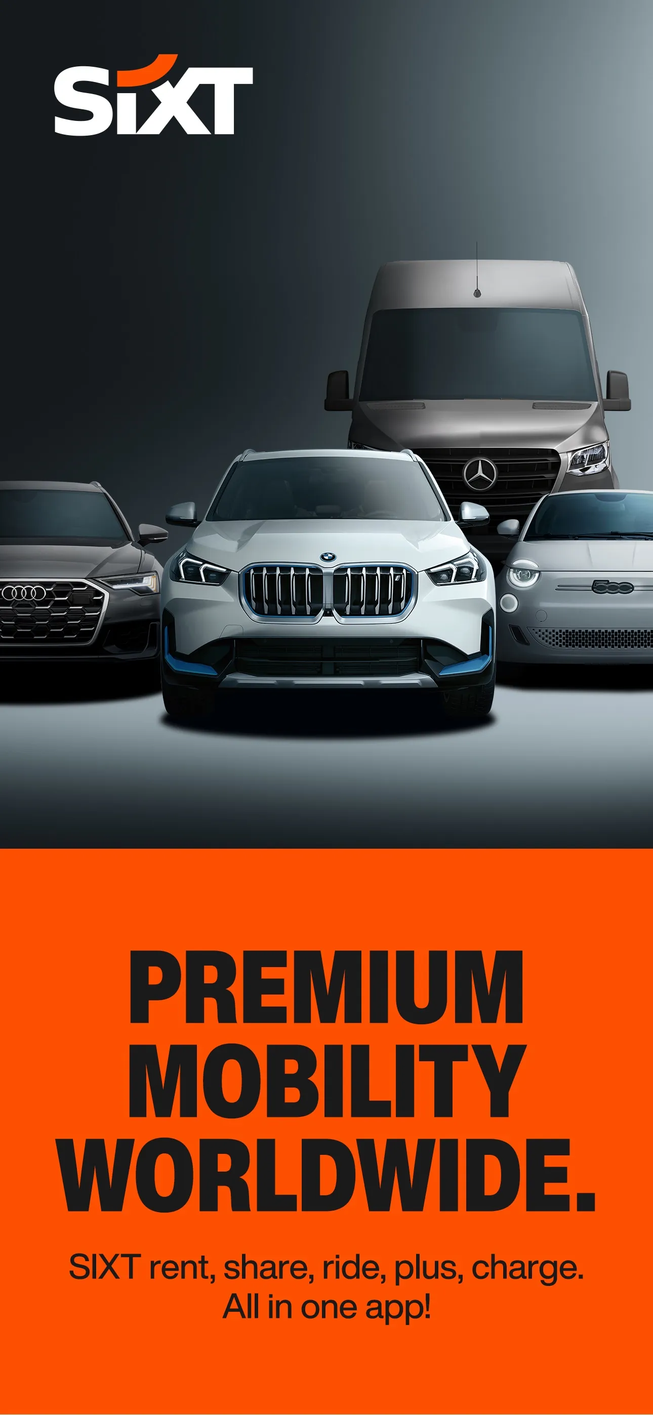 SIXT rent, share, ride & plus iphone screenshot 1