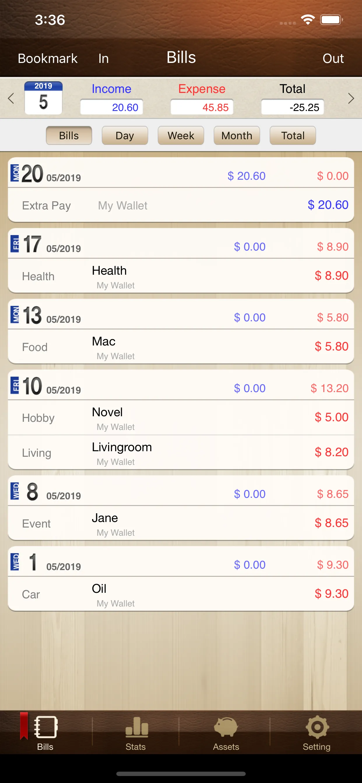 Money Manager Classic iphone screenshot 1
