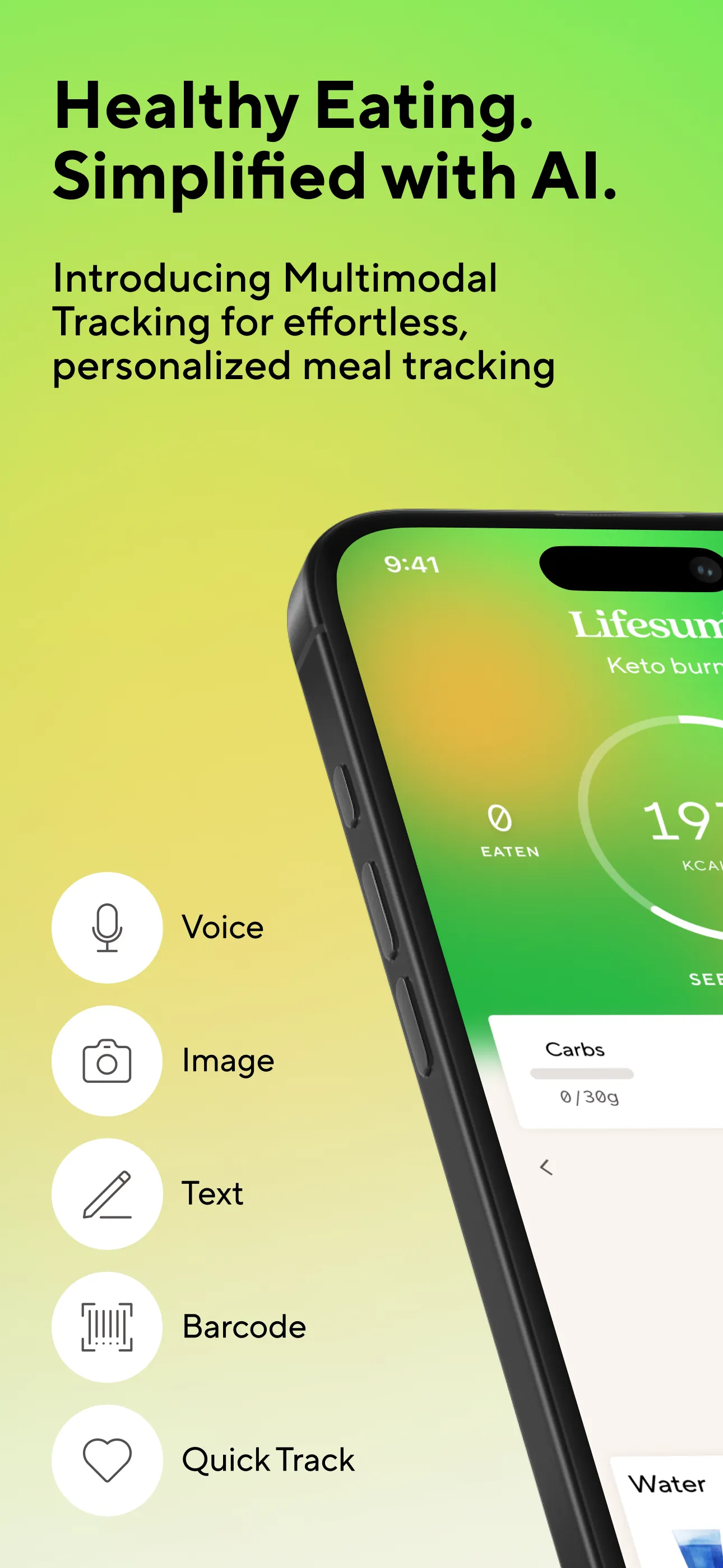 Lifesum Food & Calorie Tracker iphone screenshot 1