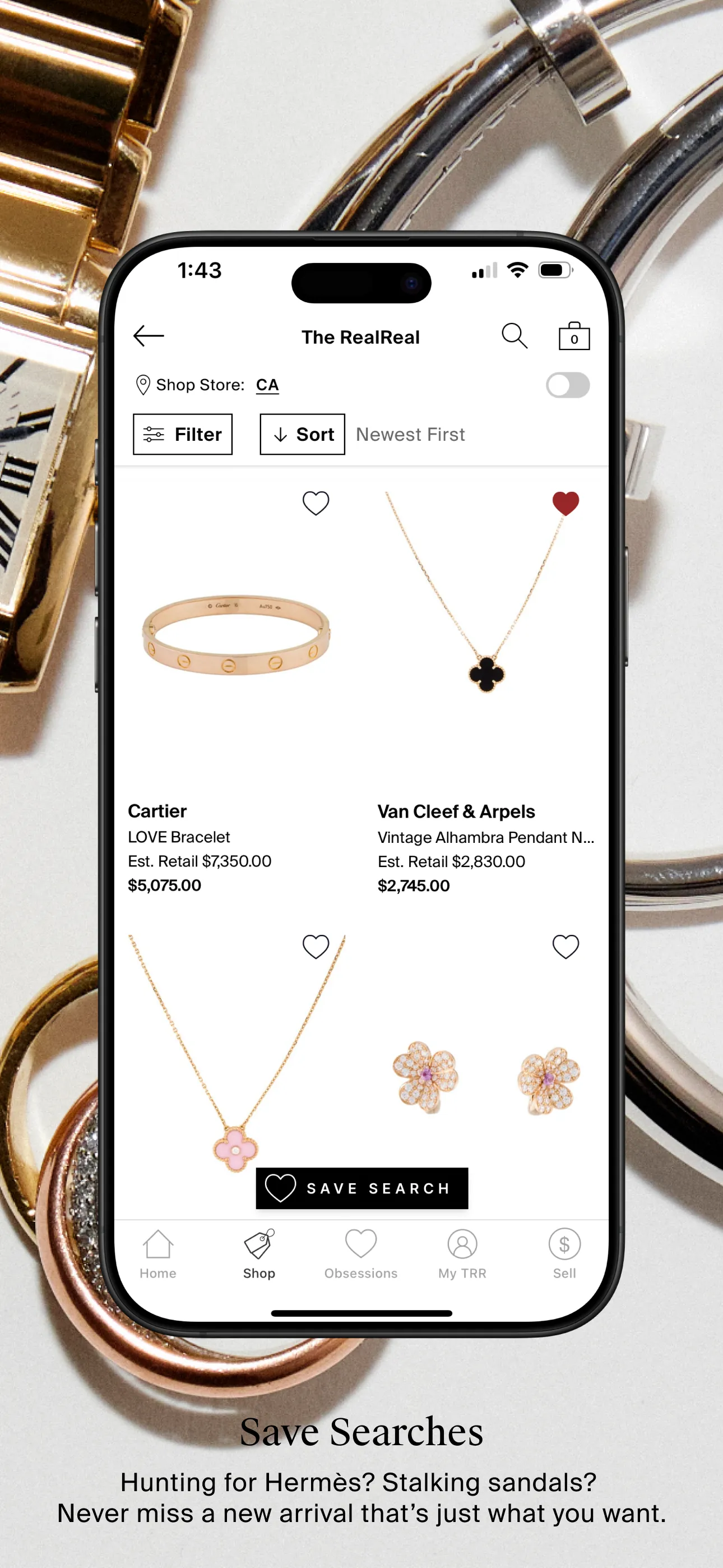 The RealReal - Buy+Sell Luxury iphone screenshot 2