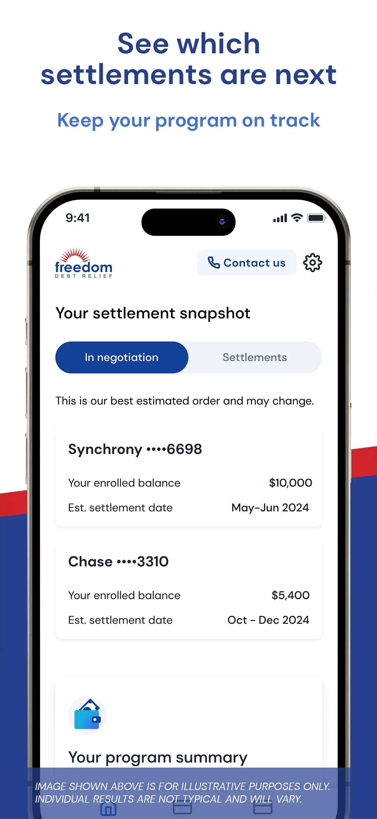 Freedom Debt Relief iphone screenshot 4