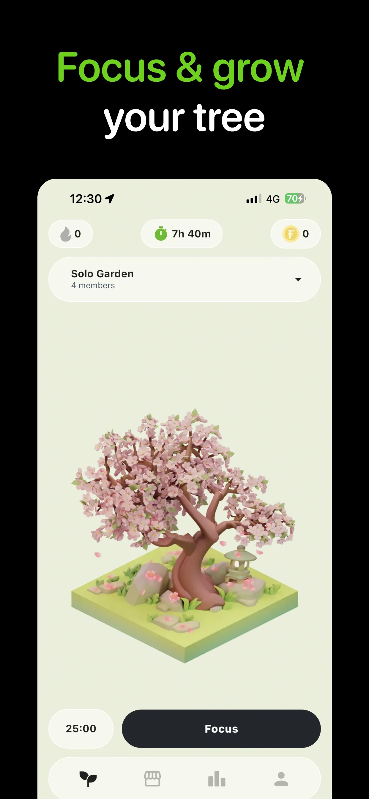 Focus Tree – Focus Timer iphone screenshot 1
