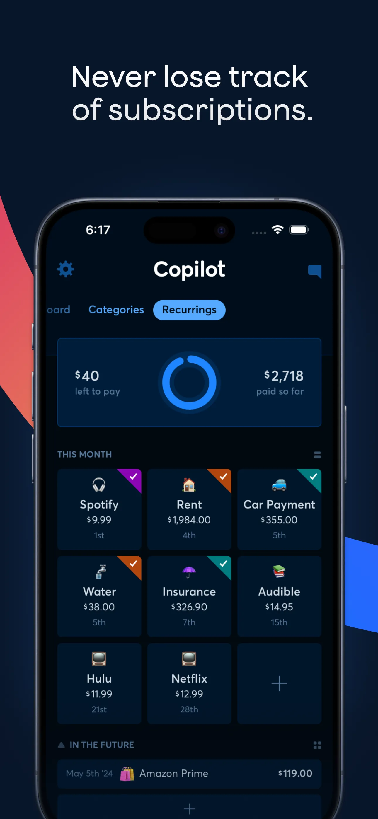 Copilot: Track & Budget Money iphone screenshot 5