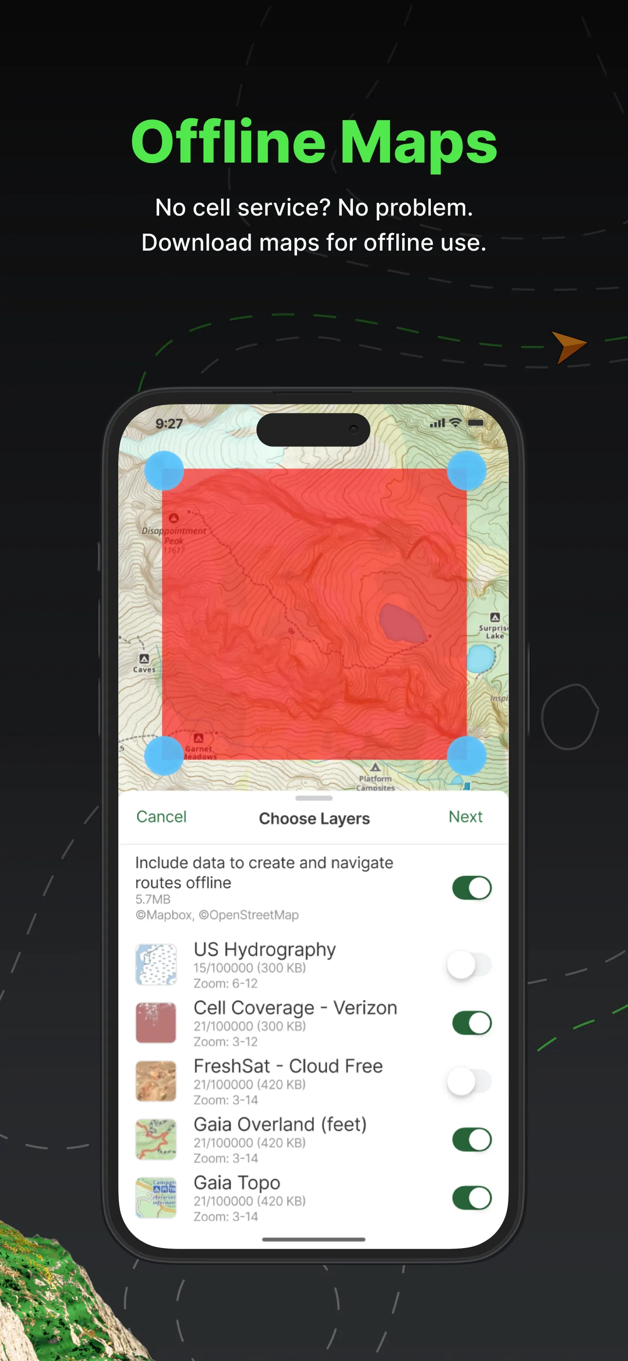 Gaia GPS: Mobile Trail Maps iphone screenshot 2