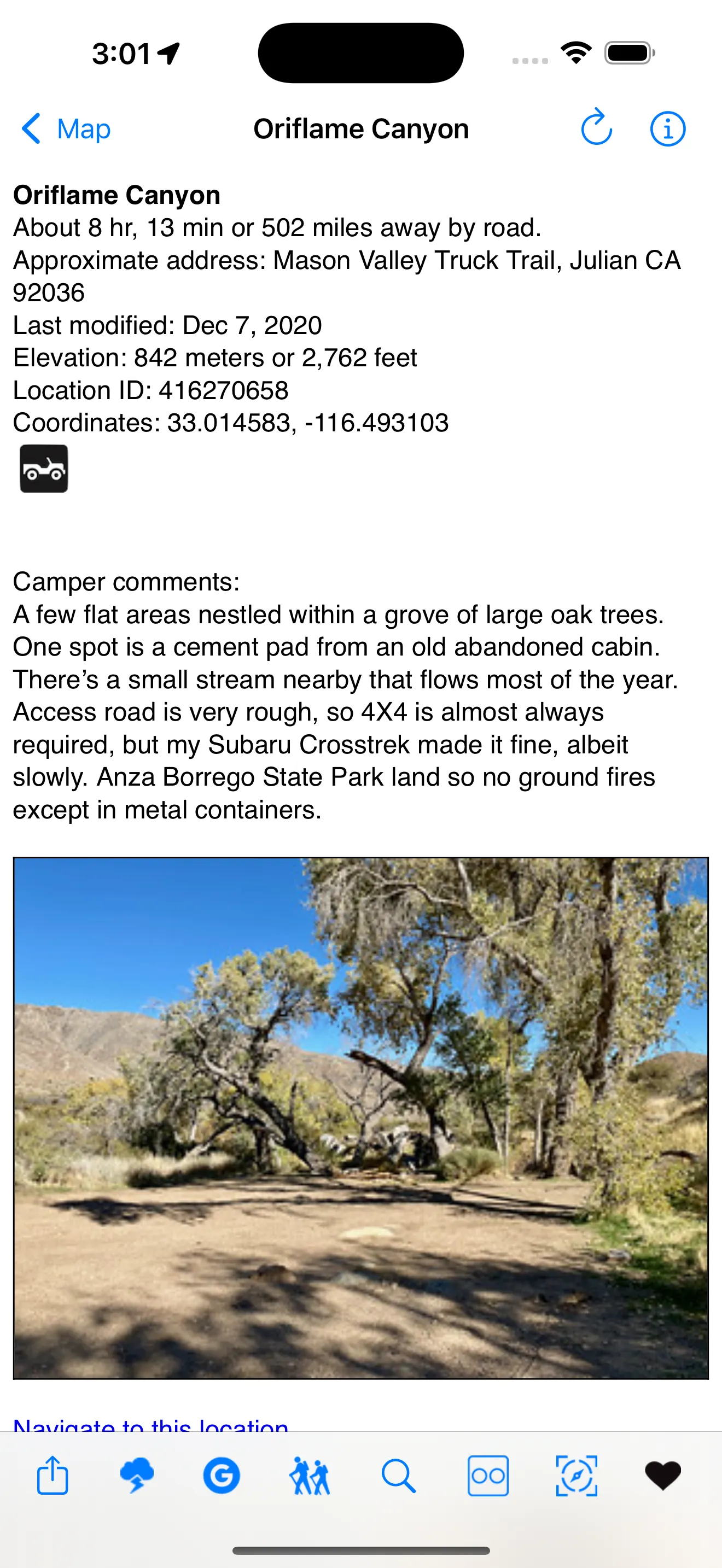 Boondocking iphone screenshot 2