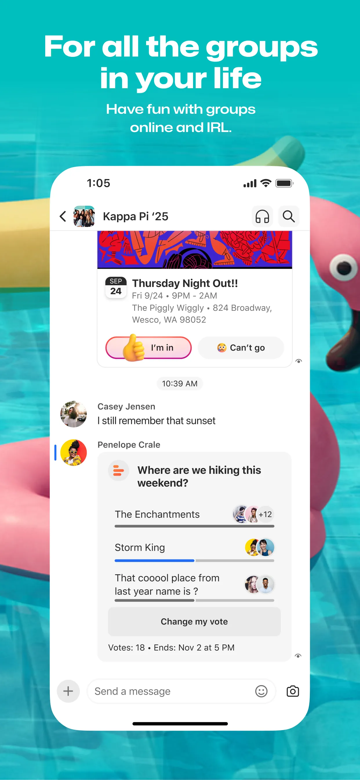 GroupMe iphone screenshot 2