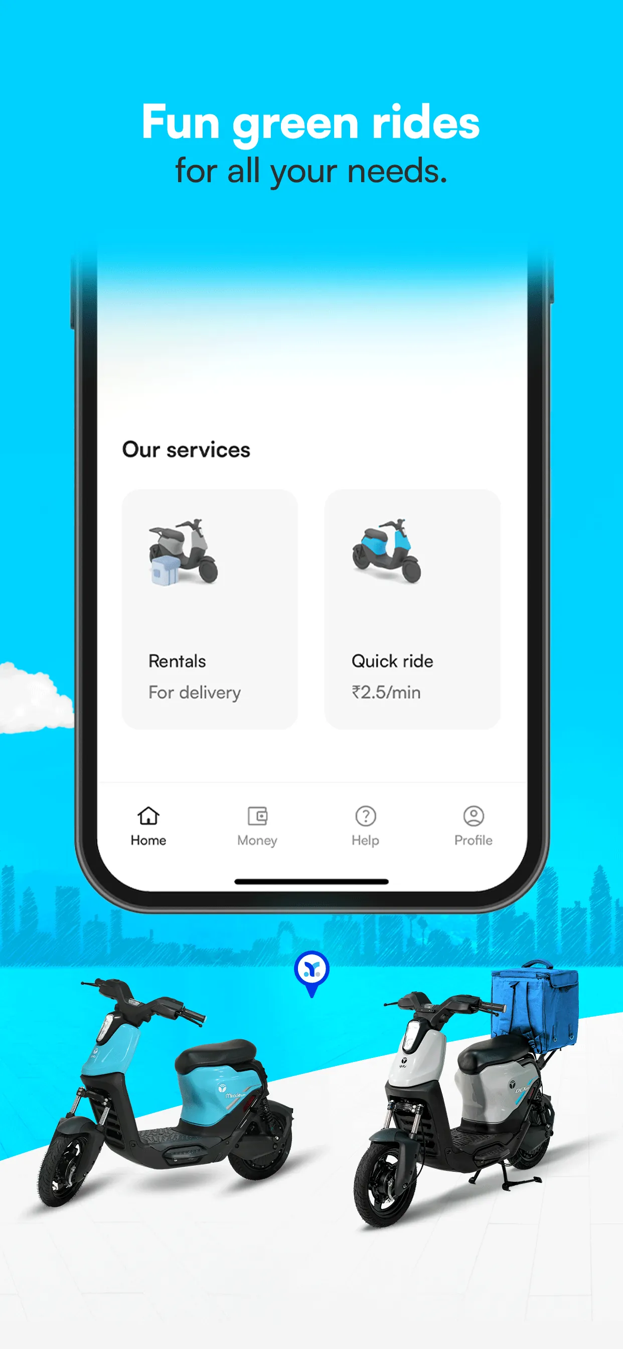 Yulu - top eBike sharing app iphone screenshot 2