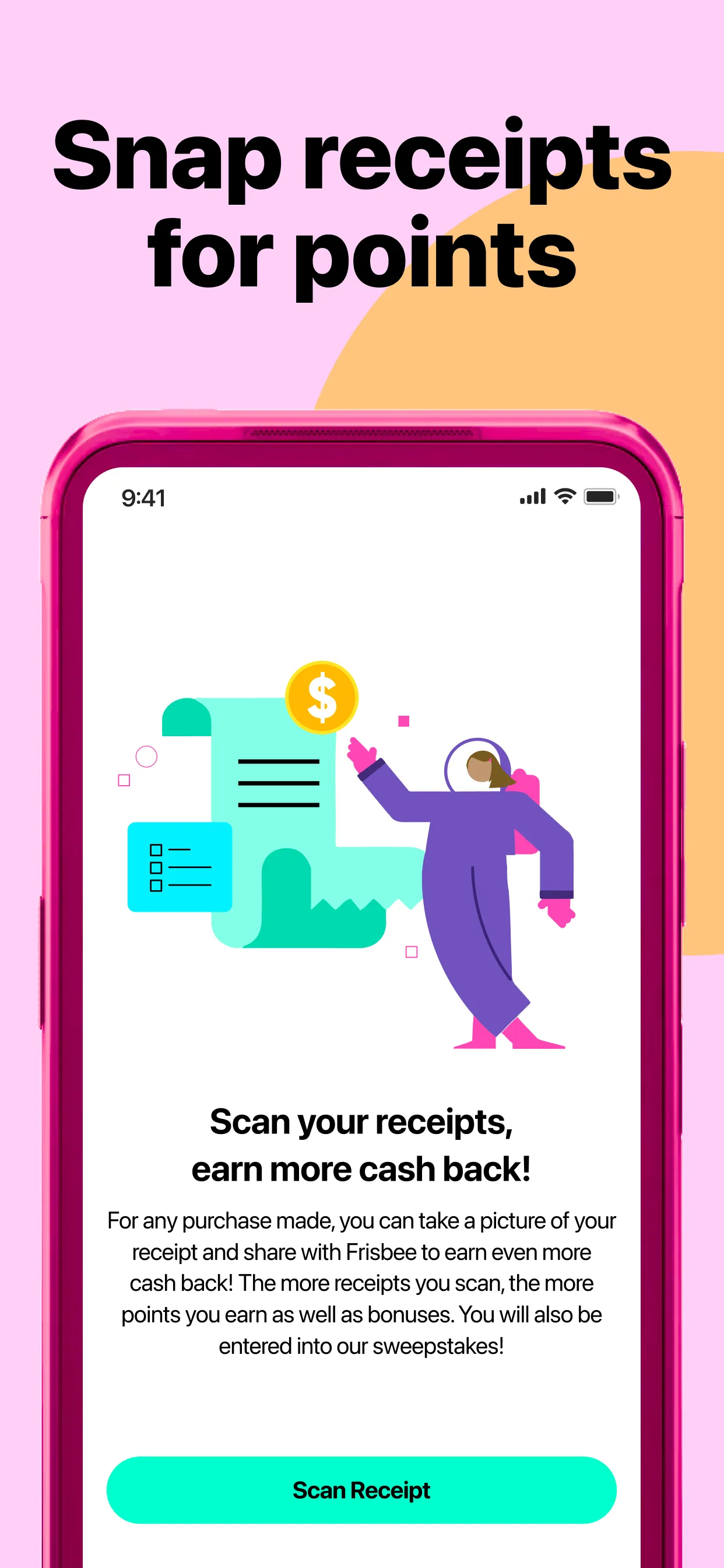 Frisbee: Rewards for Receipts iphone screenshot 3