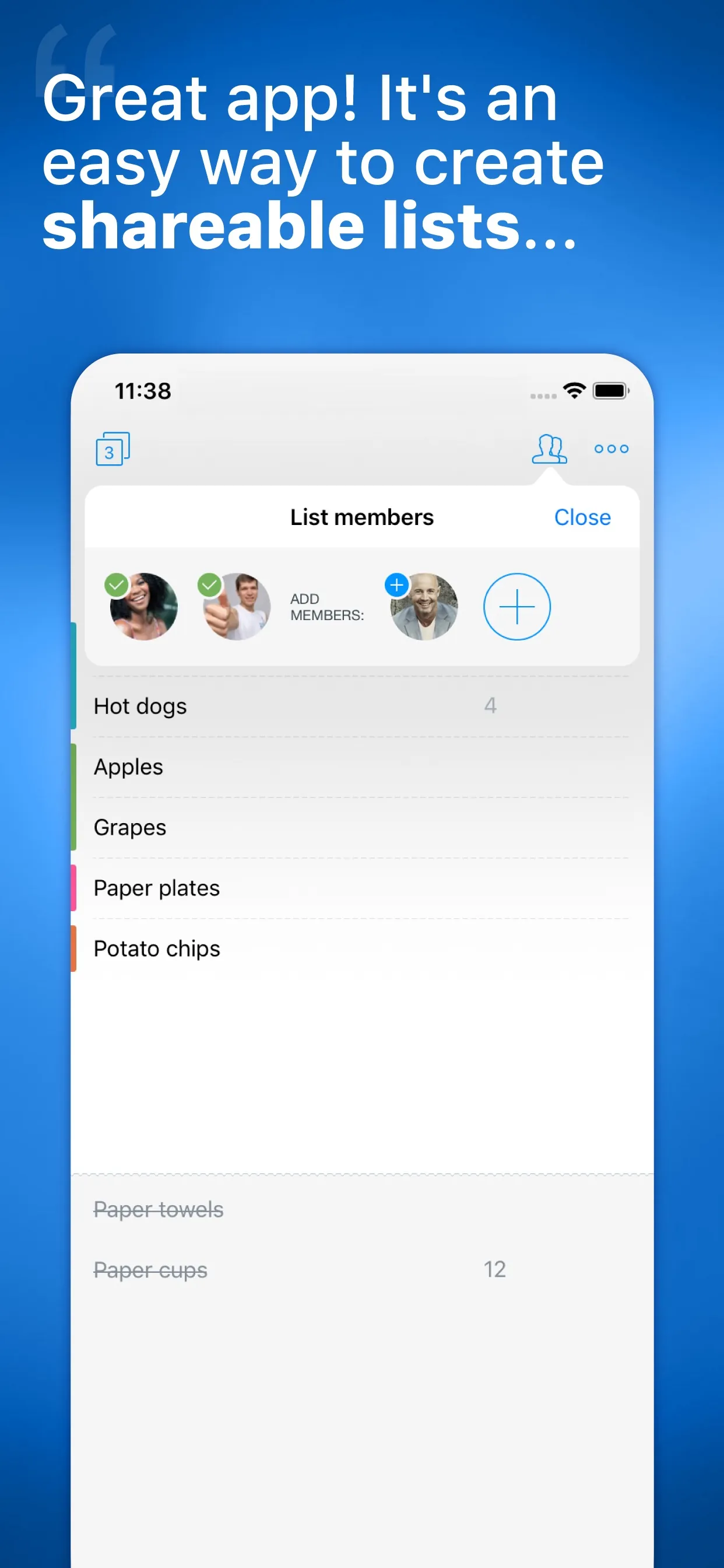 Grocery List with Sync iphone screenshot 3