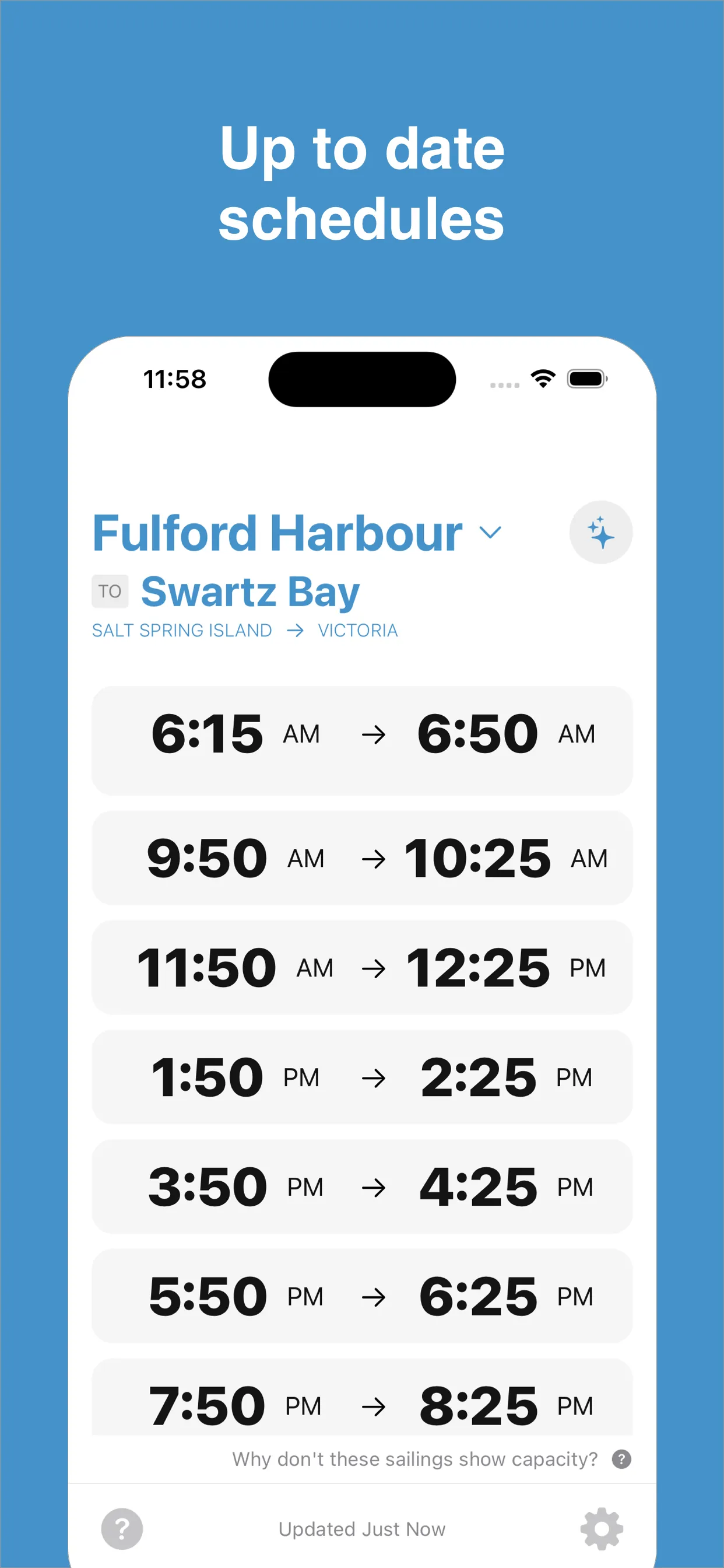 BC Ferry Times iphone screenshot 4