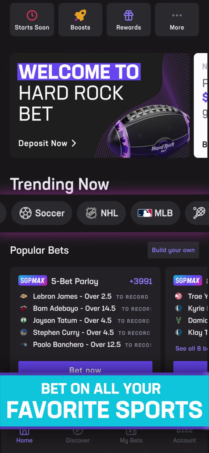 Hard Rock Bet: Betting, Casino iphone screenshot 1