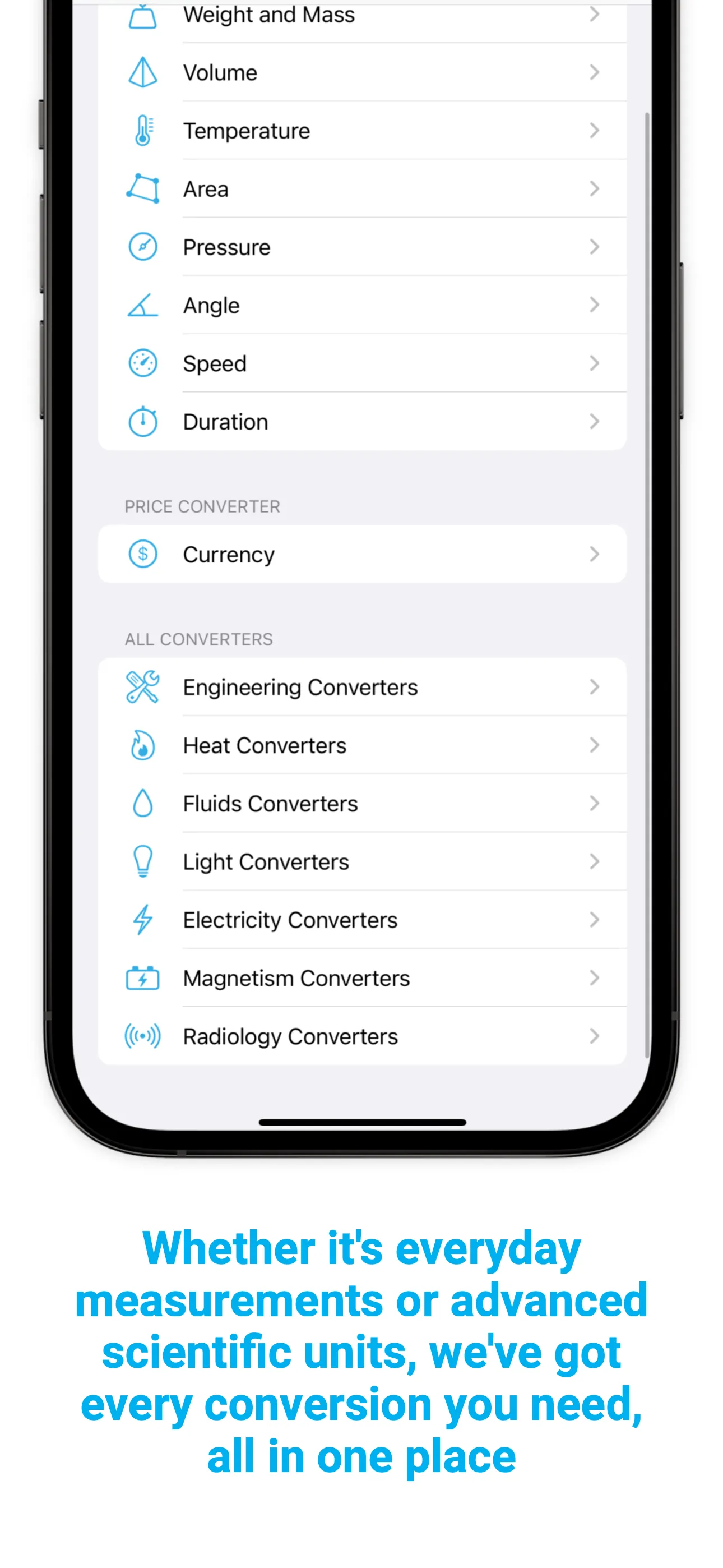 Unit Converter - Scientific iphone screenshot 2