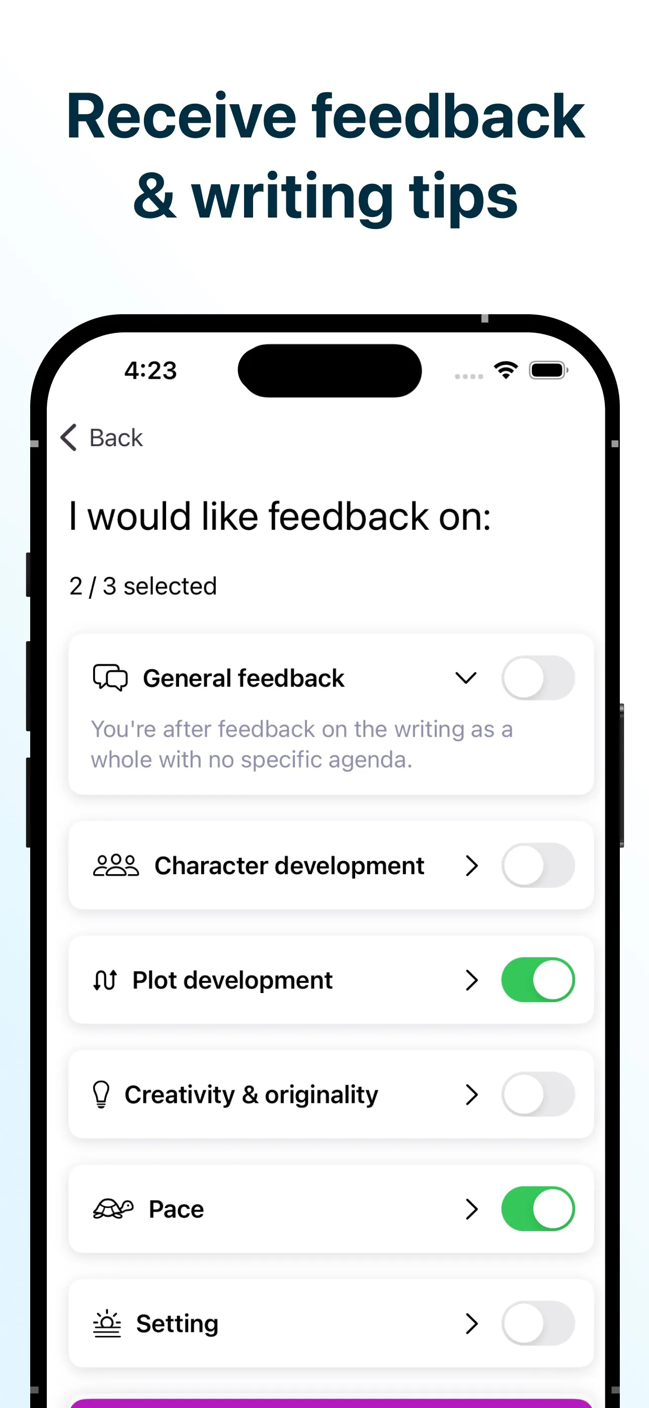 Daily Prompt: Creative Writing iphone screenshot 5
