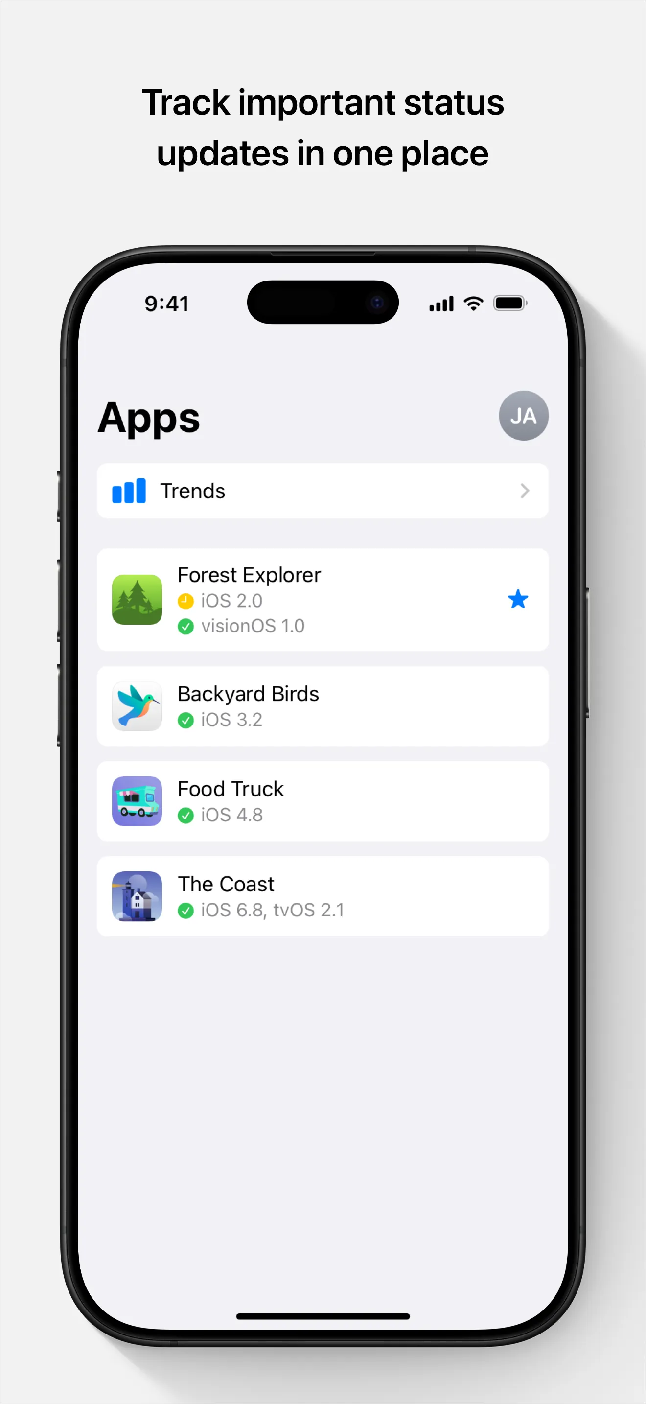 App Store Connect iphone screenshot 1