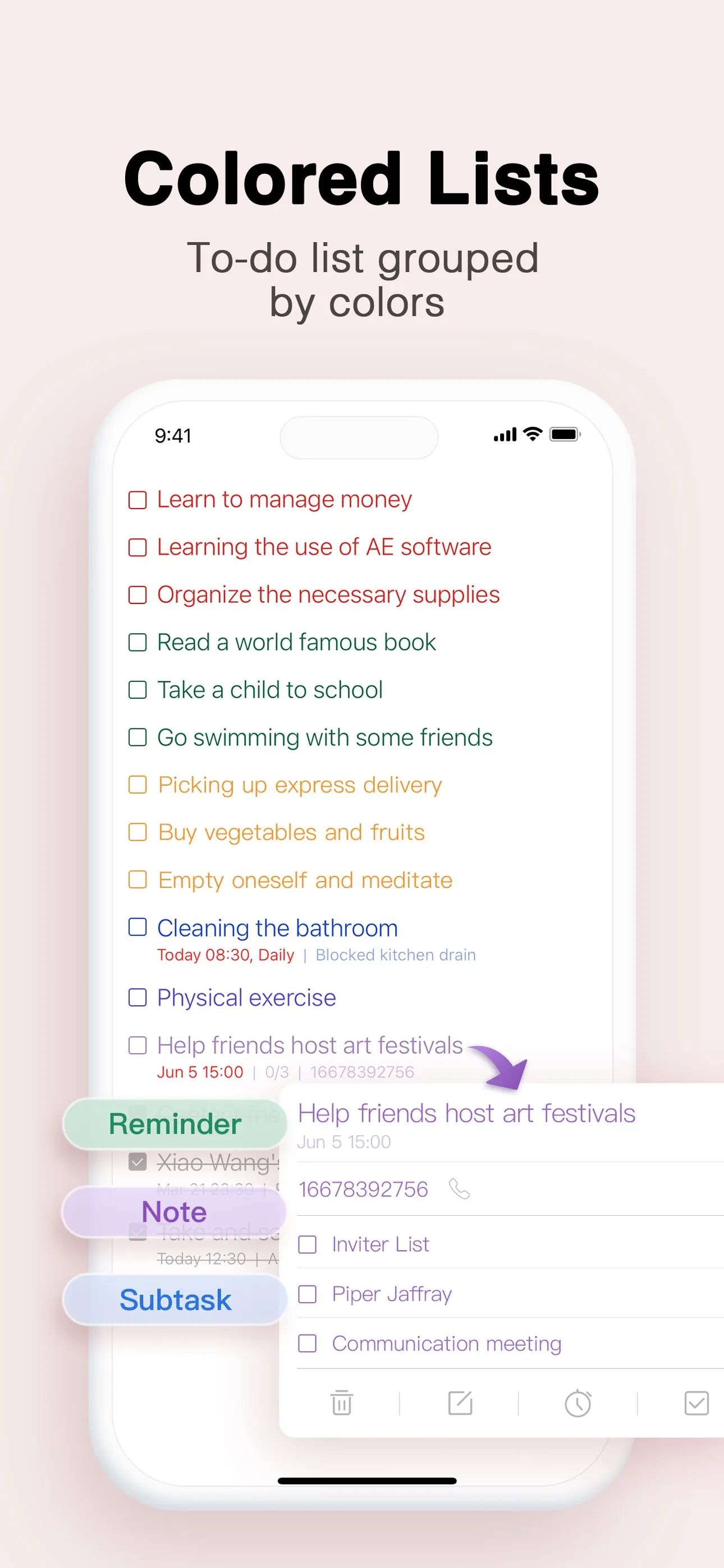 MinimaList: To do list &Widget iphone screenshot 1