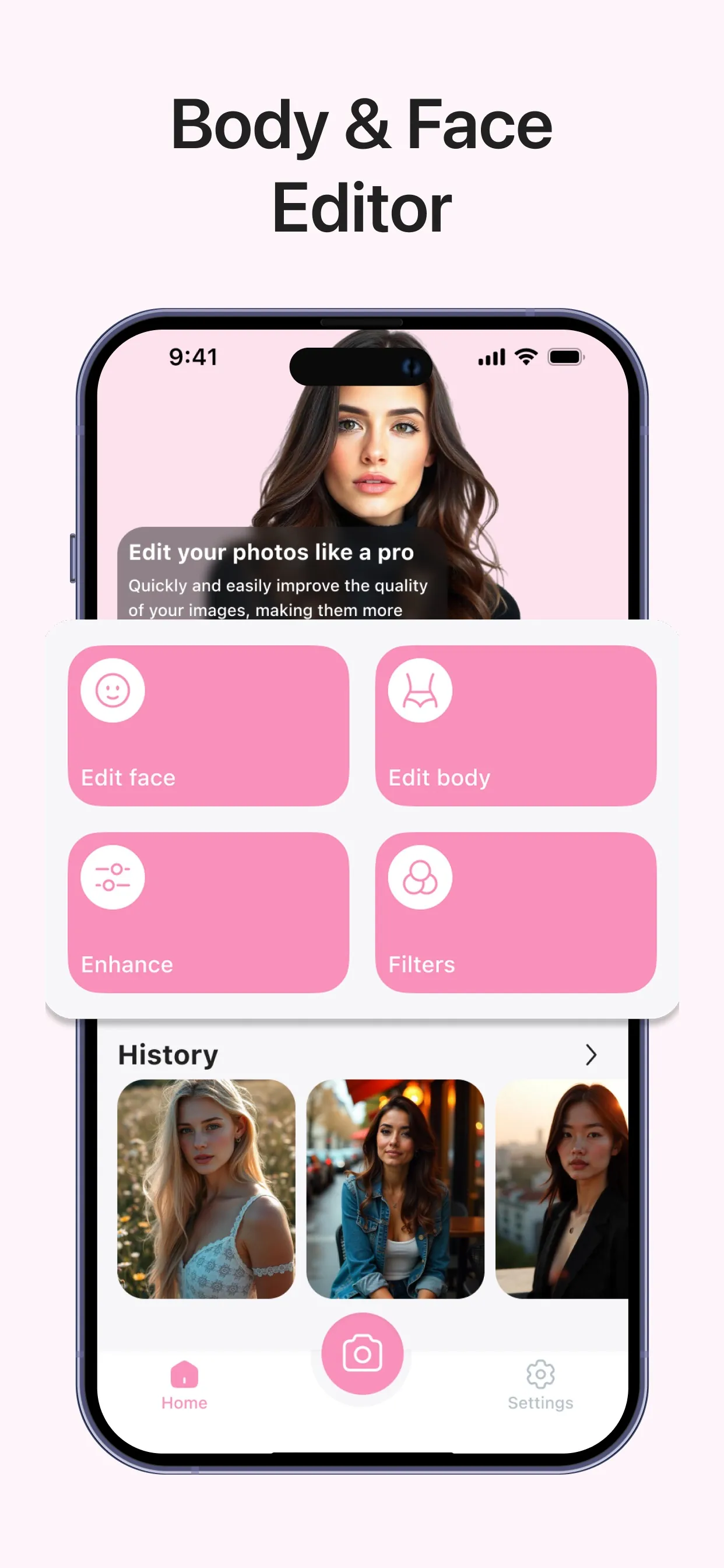 Body & Face Editor, Photo Tune iphone screenshot 1