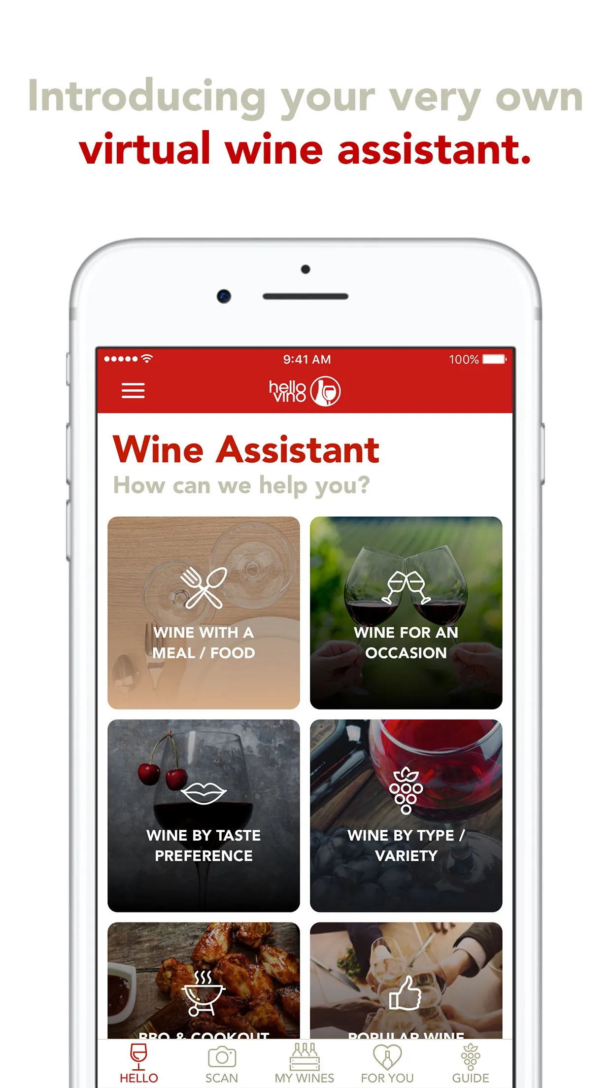 Hello Vino: Wine Assistant iphone screenshot 1