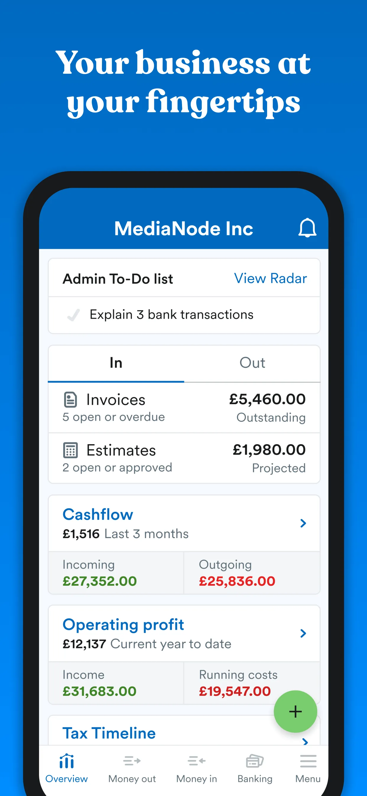 FreeAgent Mobile Accounting iphone screenshot 1