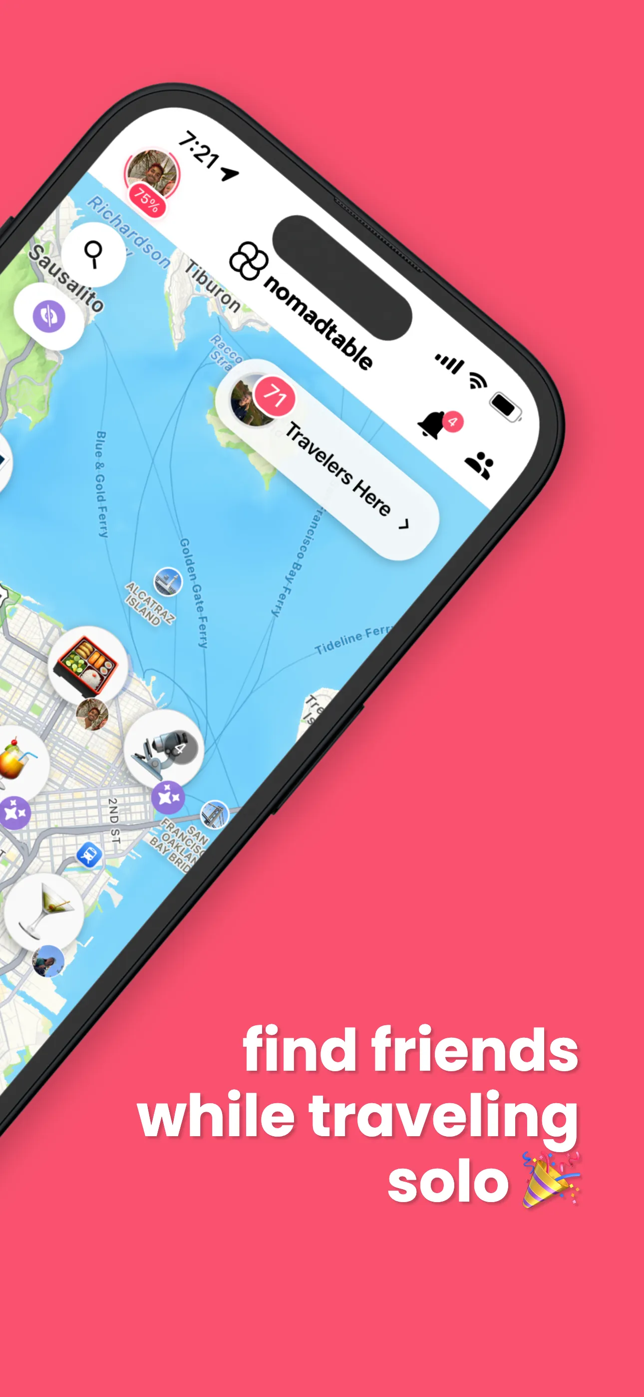 Nomadtable: Solo Travel App iphone screenshot 2
