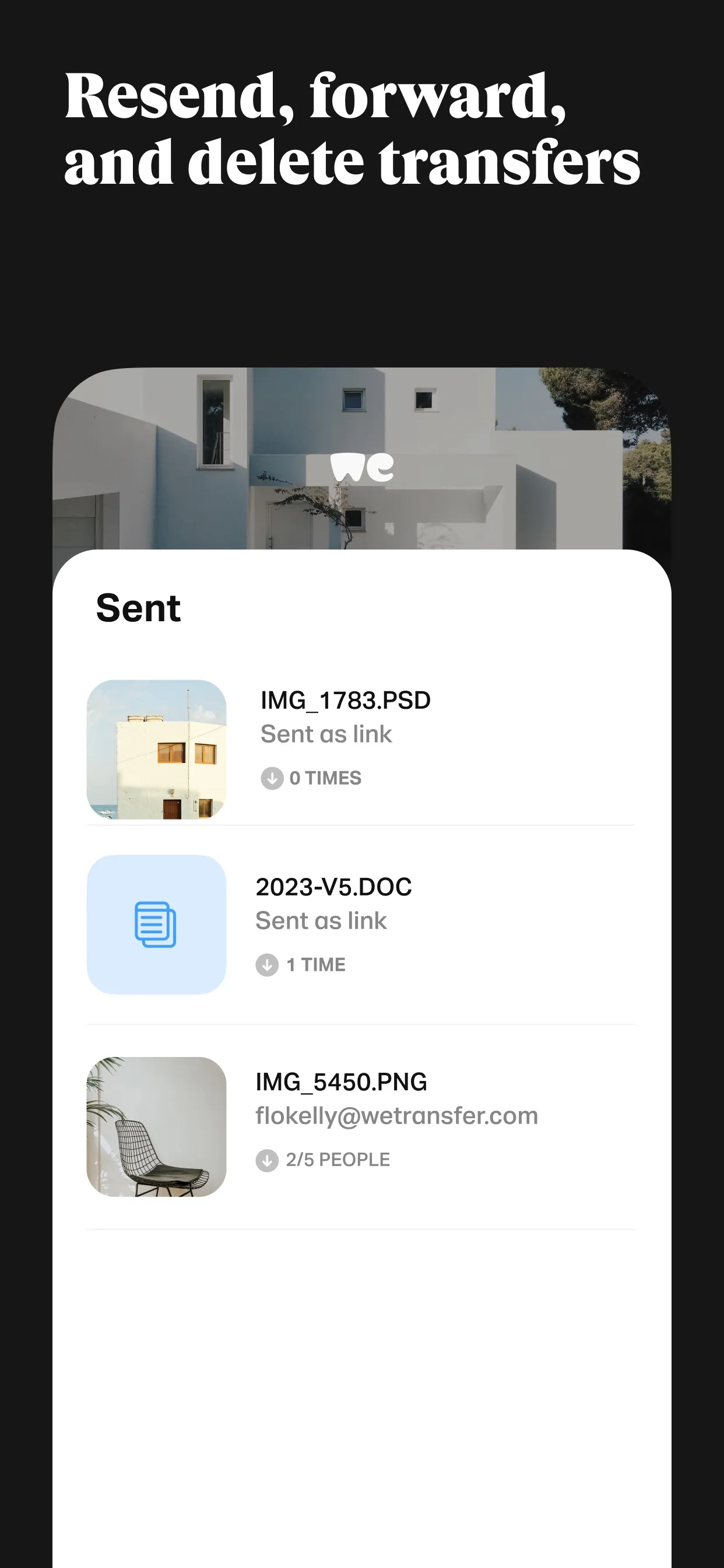 WeTransfer: Transfer Files iphone screenshot 7