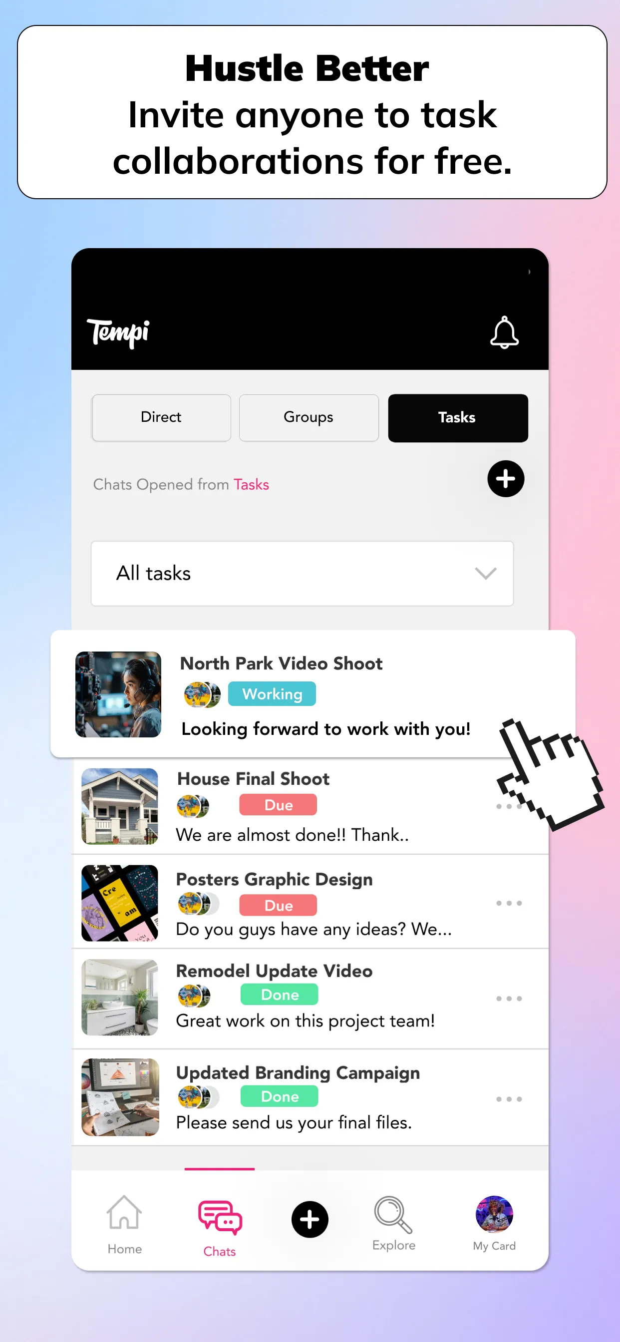 Tempi: Network & Work Together iphone screenshot 7