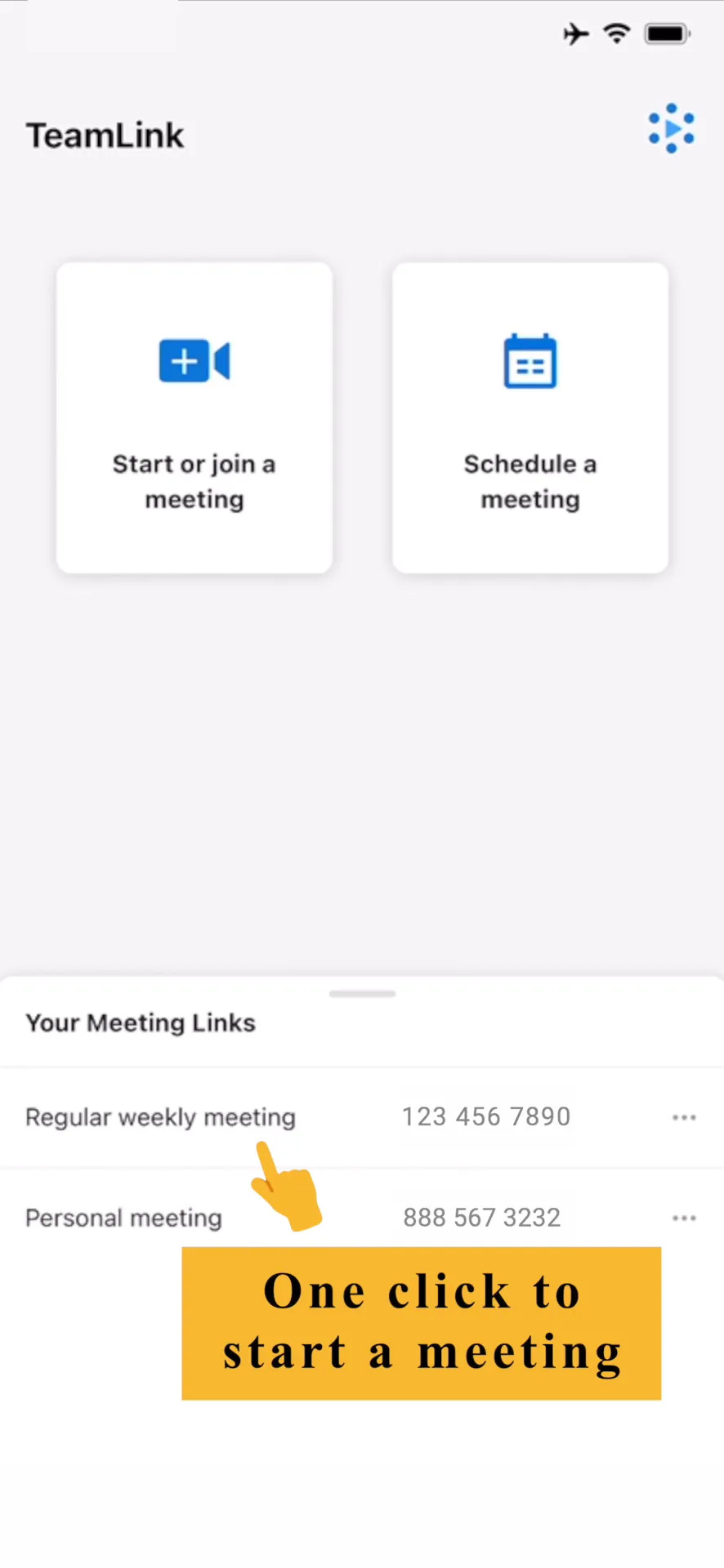 TeamLink Video Conferencing iphone screenshot 1