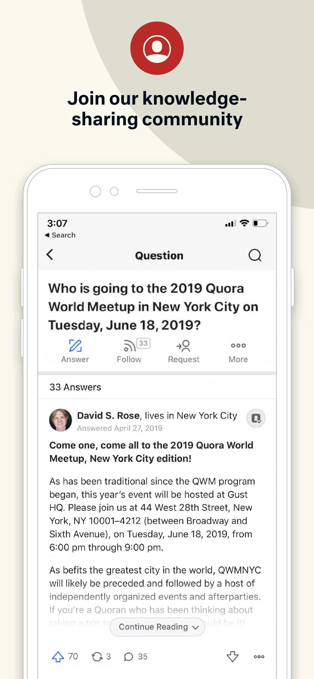 Quora iphone screenshot 5