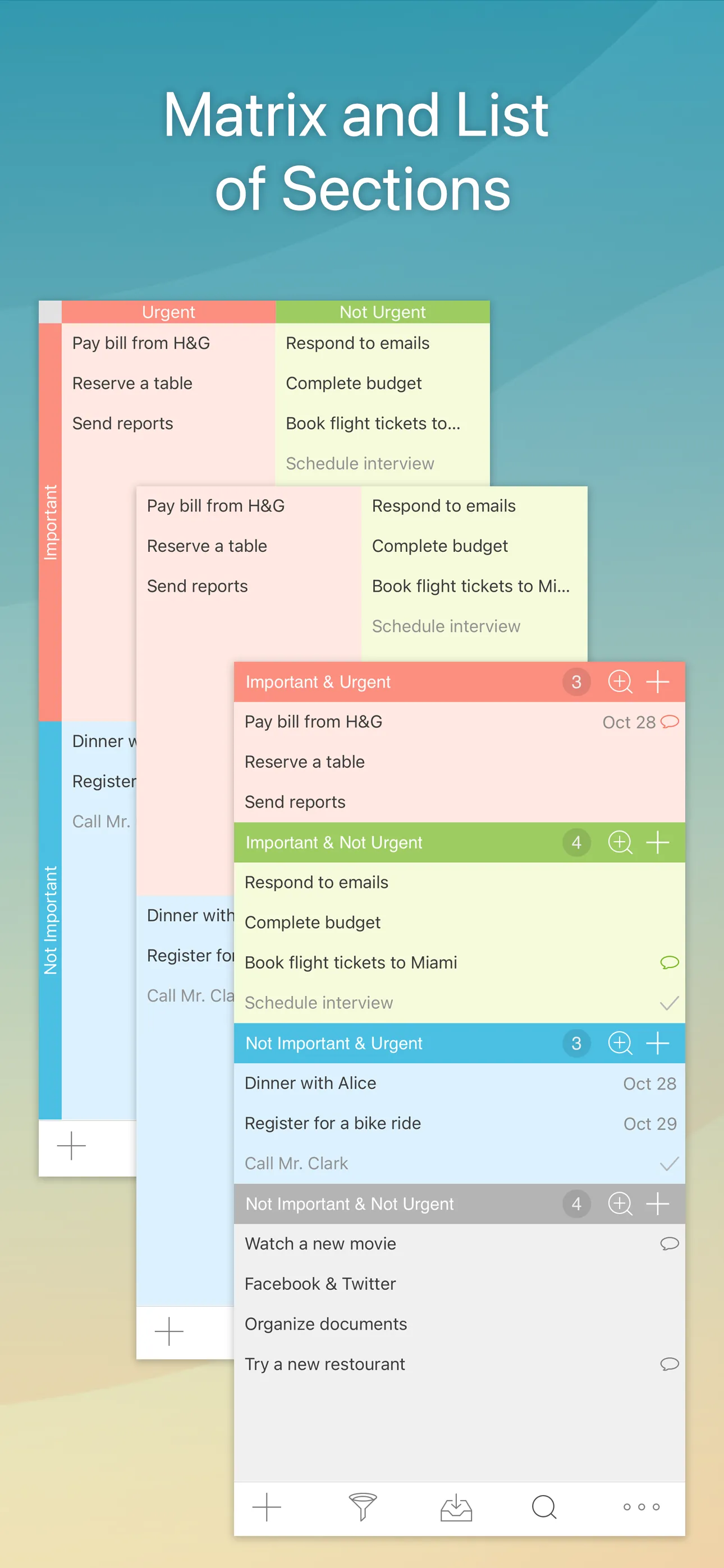 Focus Matrix – Task Manager iphone screenshot 2