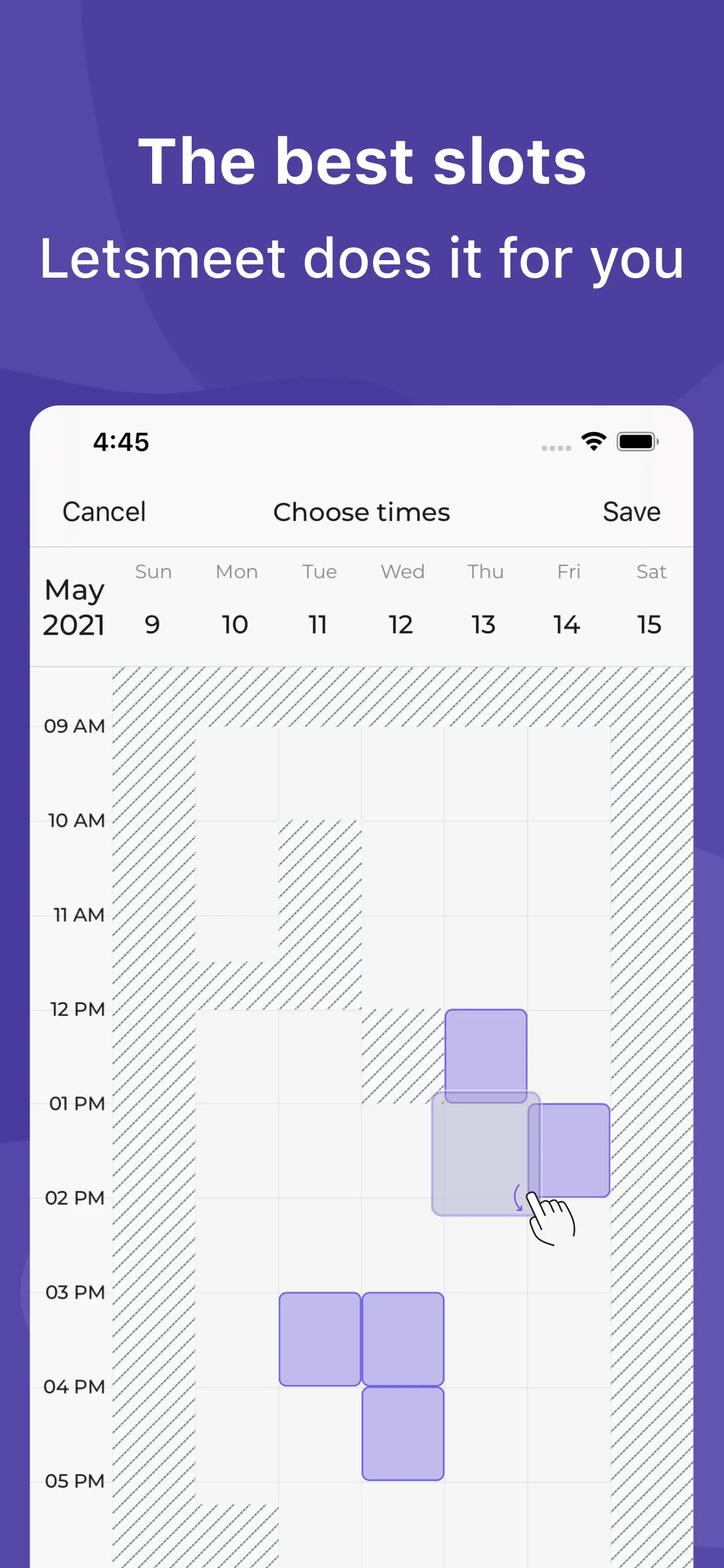 Lets Meet - Schedule Meetings iphone screenshot 2