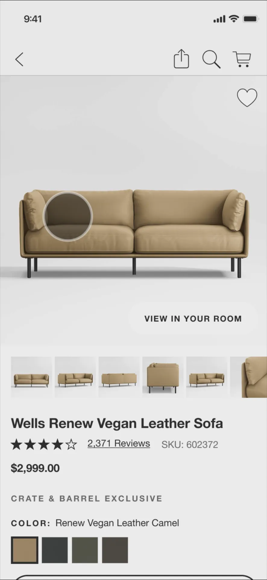 Crate & Barrel iphone screenshot 1