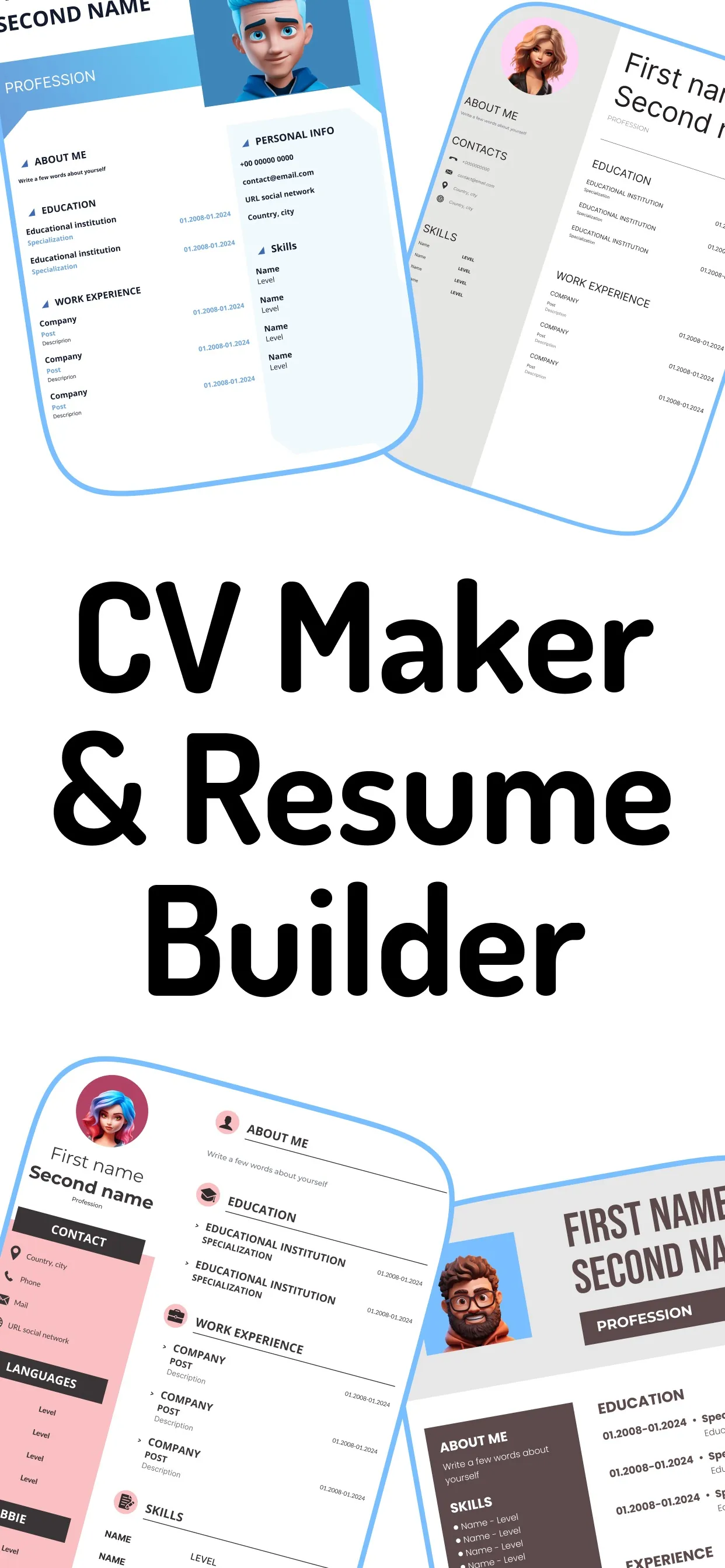 CV Maker & Resume Builder app iphone screenshot 1