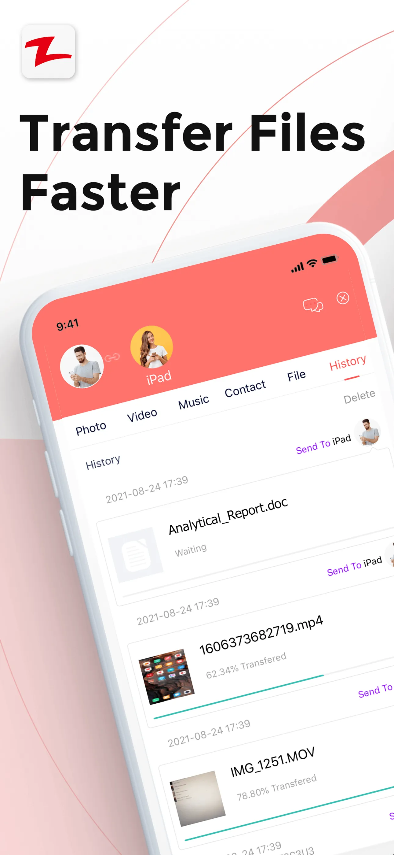 Zapya - File Sharing iphone screenshot 1