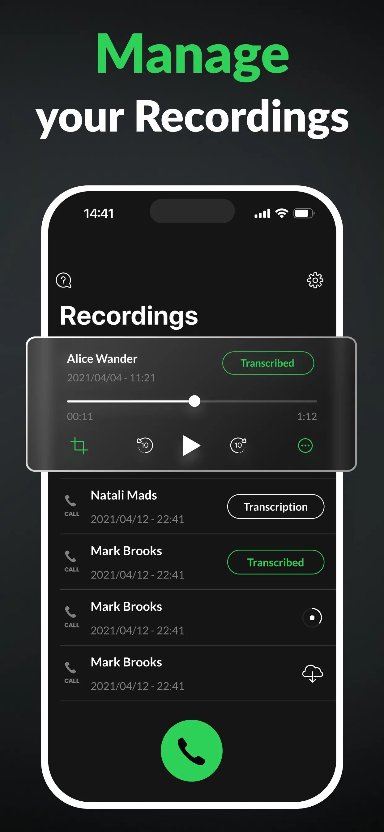 Call Recorder for iPhone. iphone screenshot 4