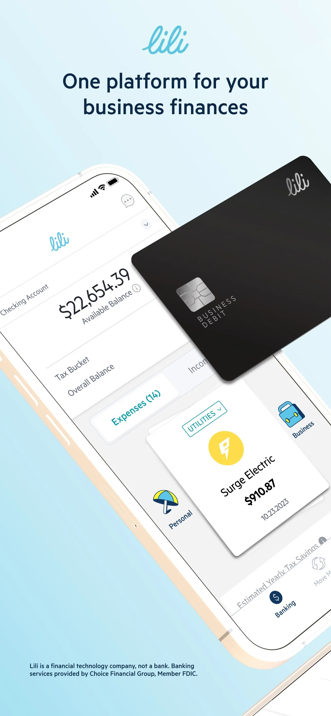 Lili - Small Business Finances iphone screenshot 1