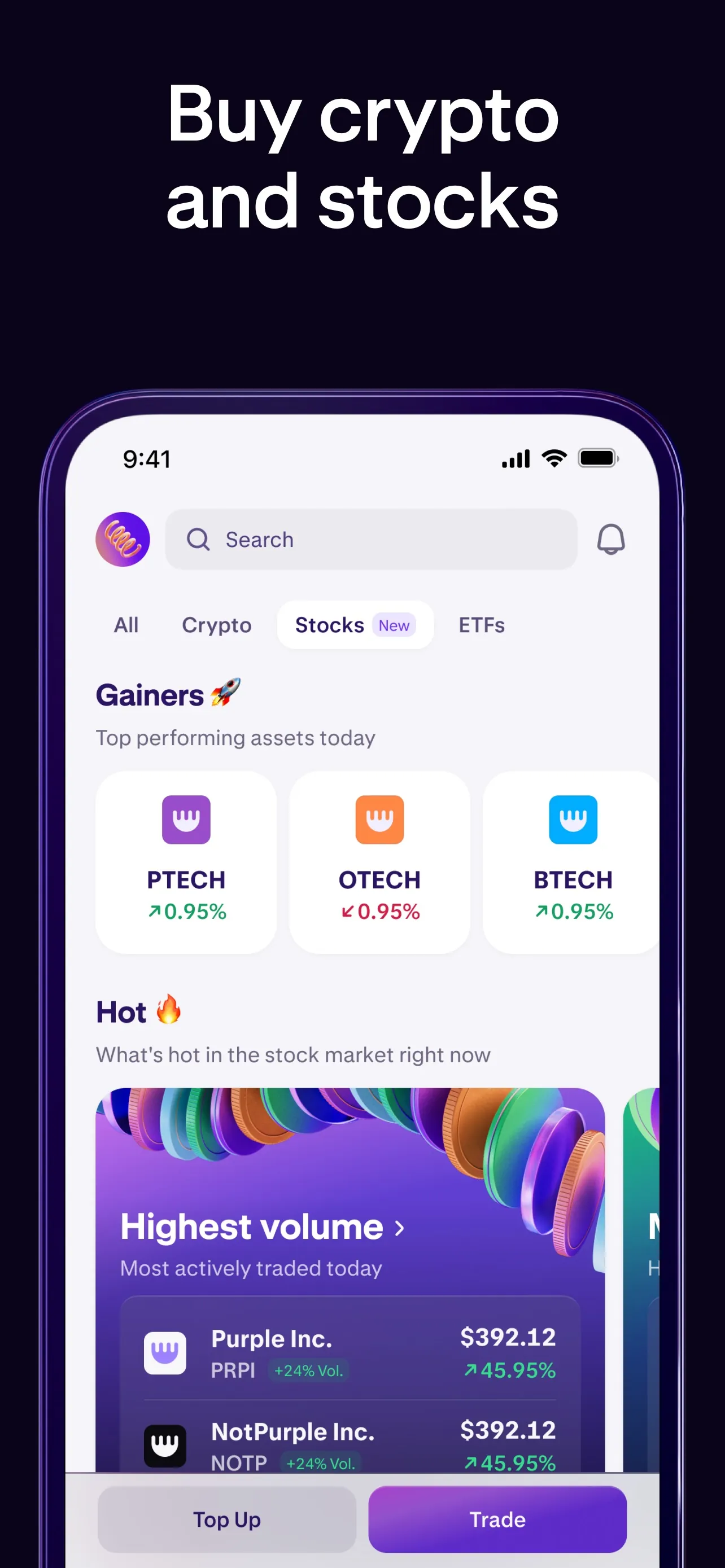 Kraken: Buy Stocks & Crypto iphone screenshot 4